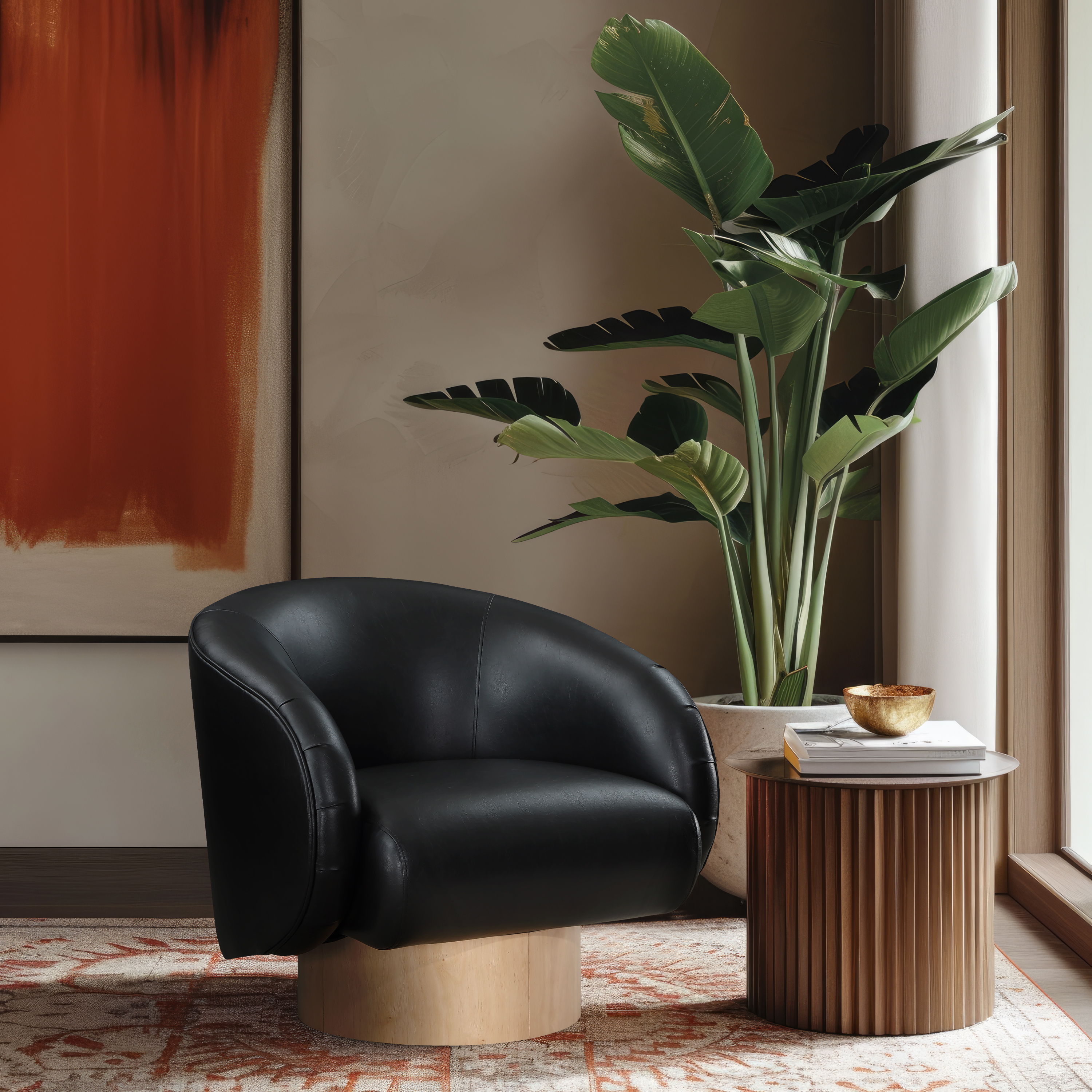 Gibson - Swivel Accent Chair - Black