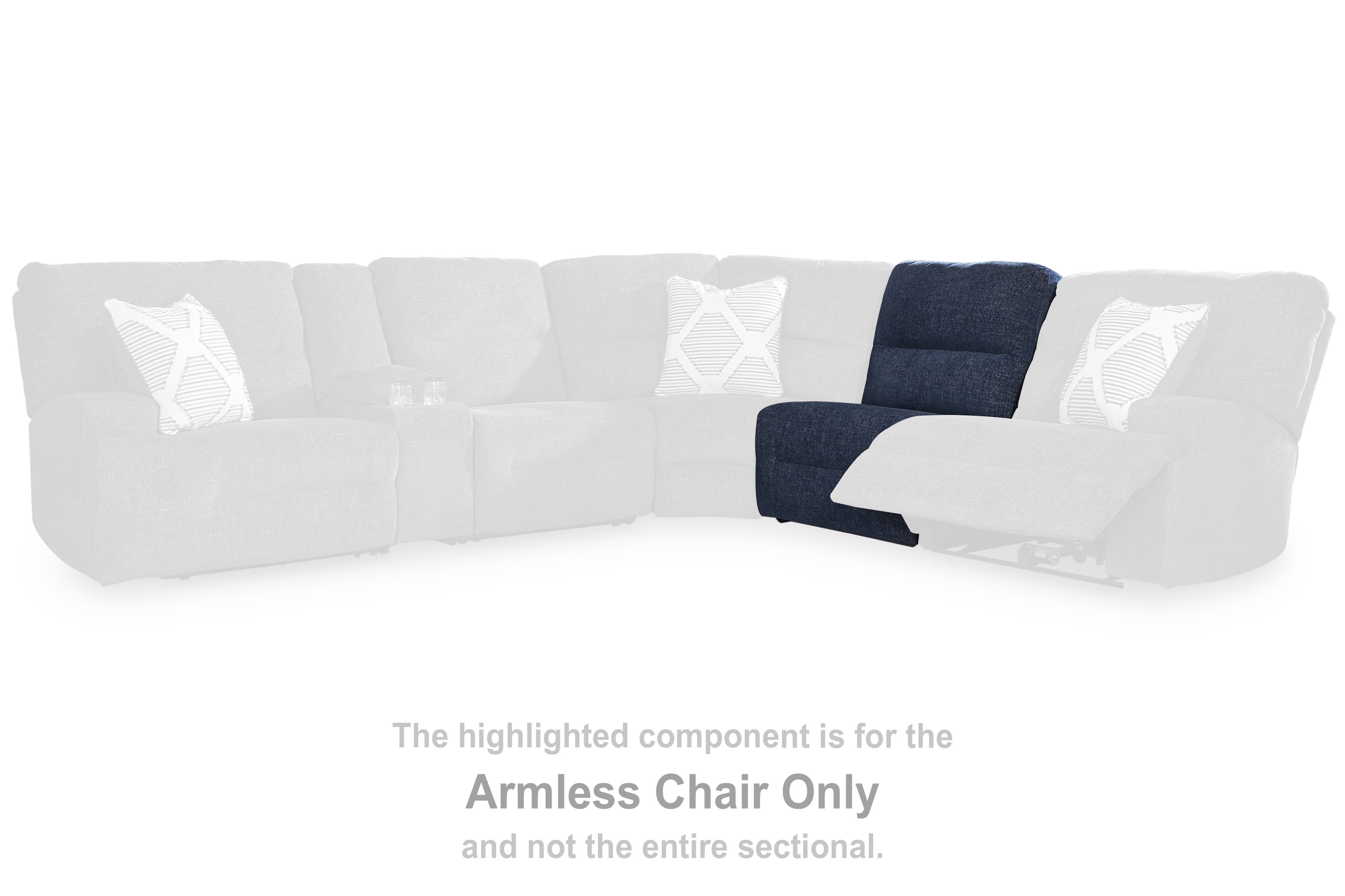 Acklen Place - Armless Chair - Navy