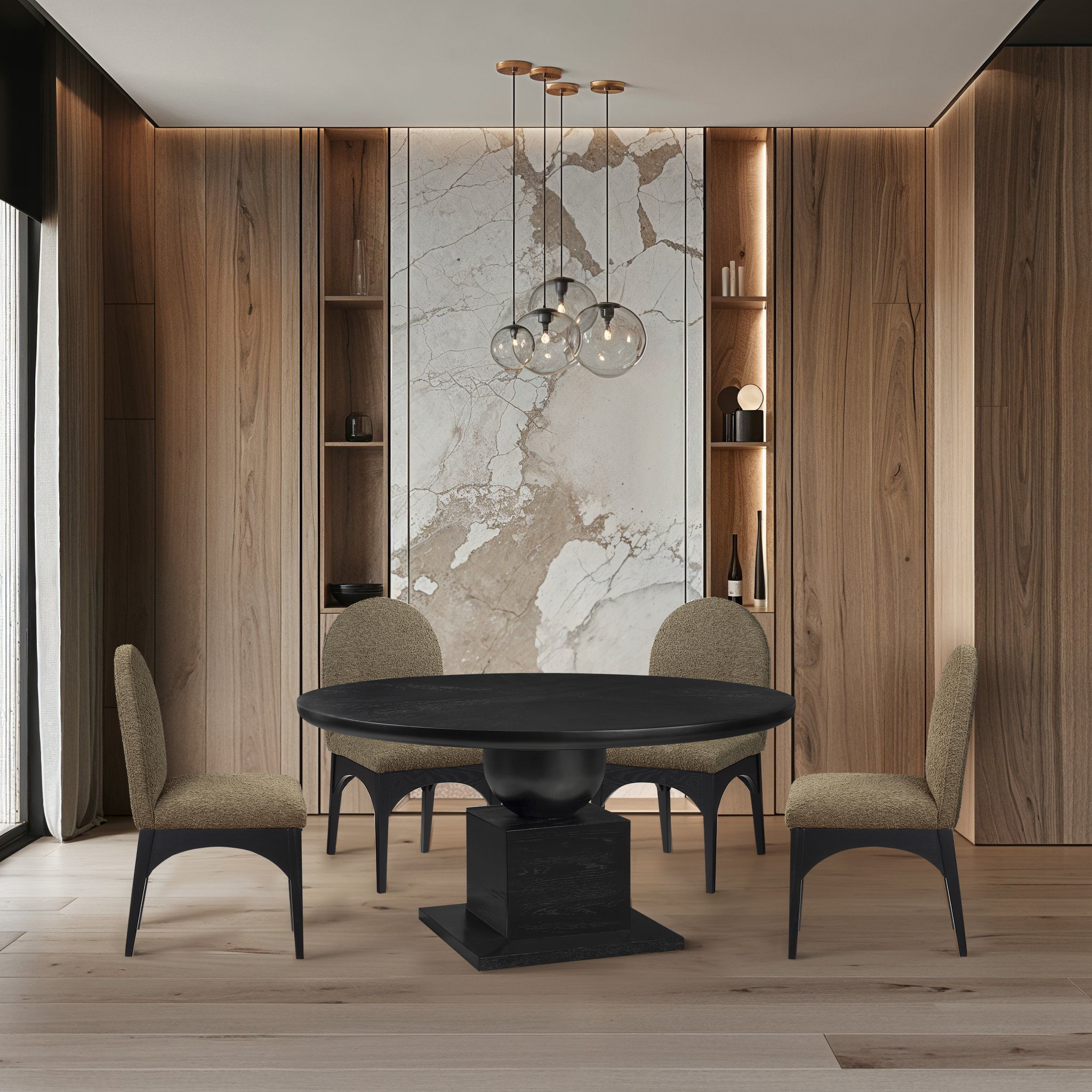 Rishal - Dining Table - Black