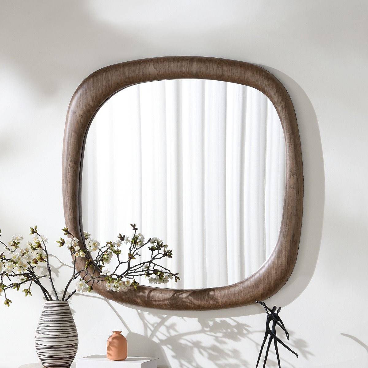 Markku - Aceent Mirror - Oak, dark brown