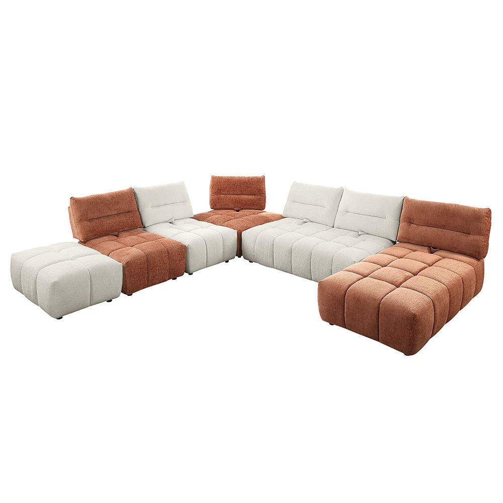 Loanna - Ottoman - Beige Linen, white, view 3