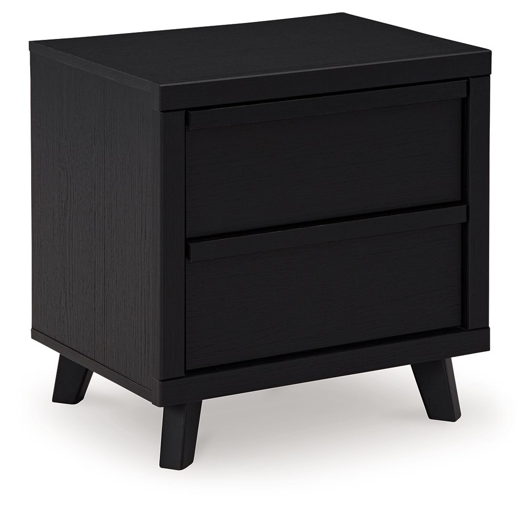 Ashley Furniture Danziar - 8 Pc. - Dresser, Mirror, King Panel Bed, 2 Nightstands - Black - Image 10