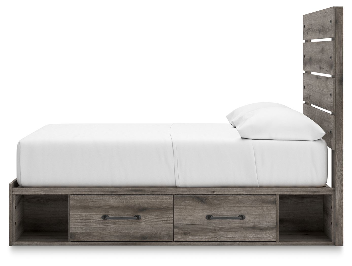 Ashley Furniture Graystorm - Full Panel Bed With Storage - Brown Gray - Image 9