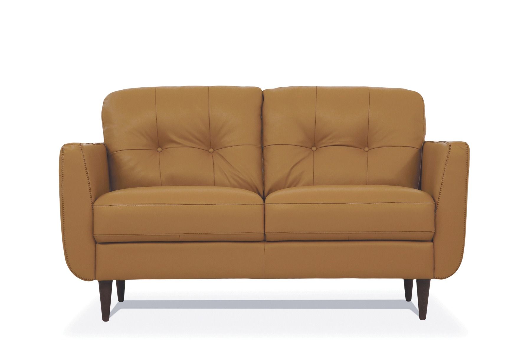 Radwan - Loveseat - Camel Leather, orange