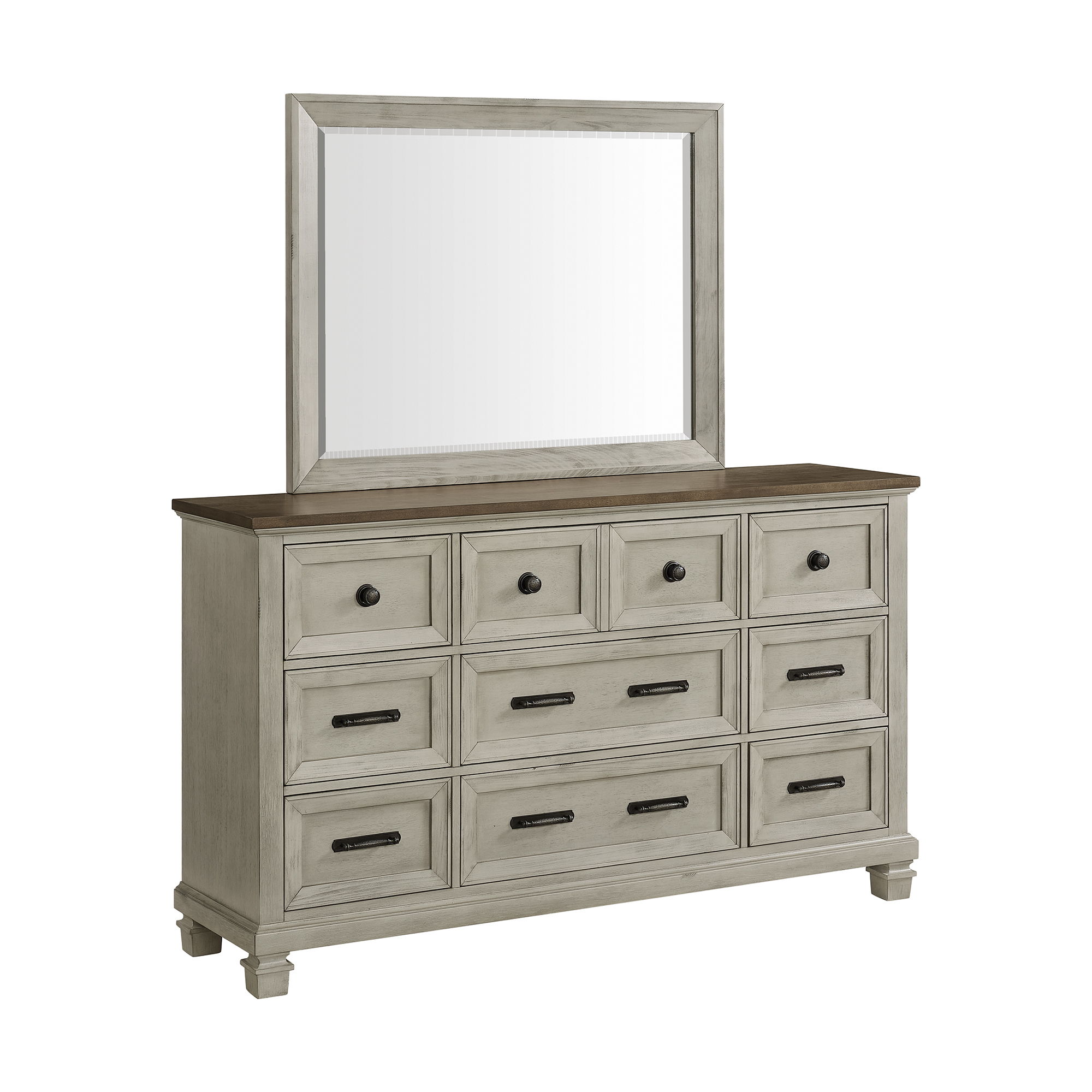 Dresser And Mirror Set