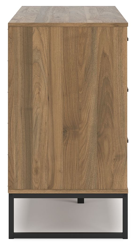Deanlow - Six Drawer Dresser - Honey, light brown, view 8