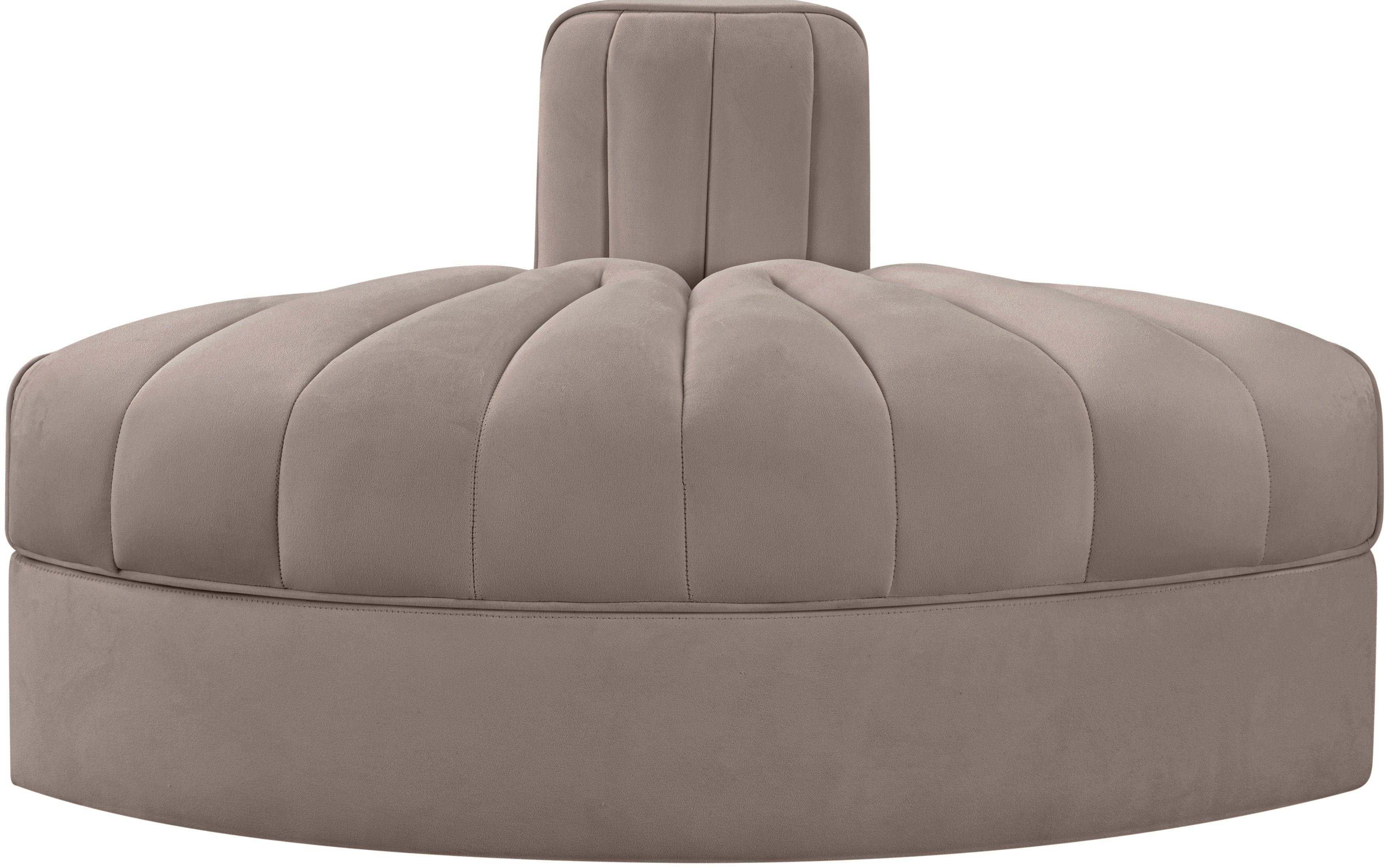 Rummi - Velvet Performance Fabric Upholstered Modular Chair - Taupe