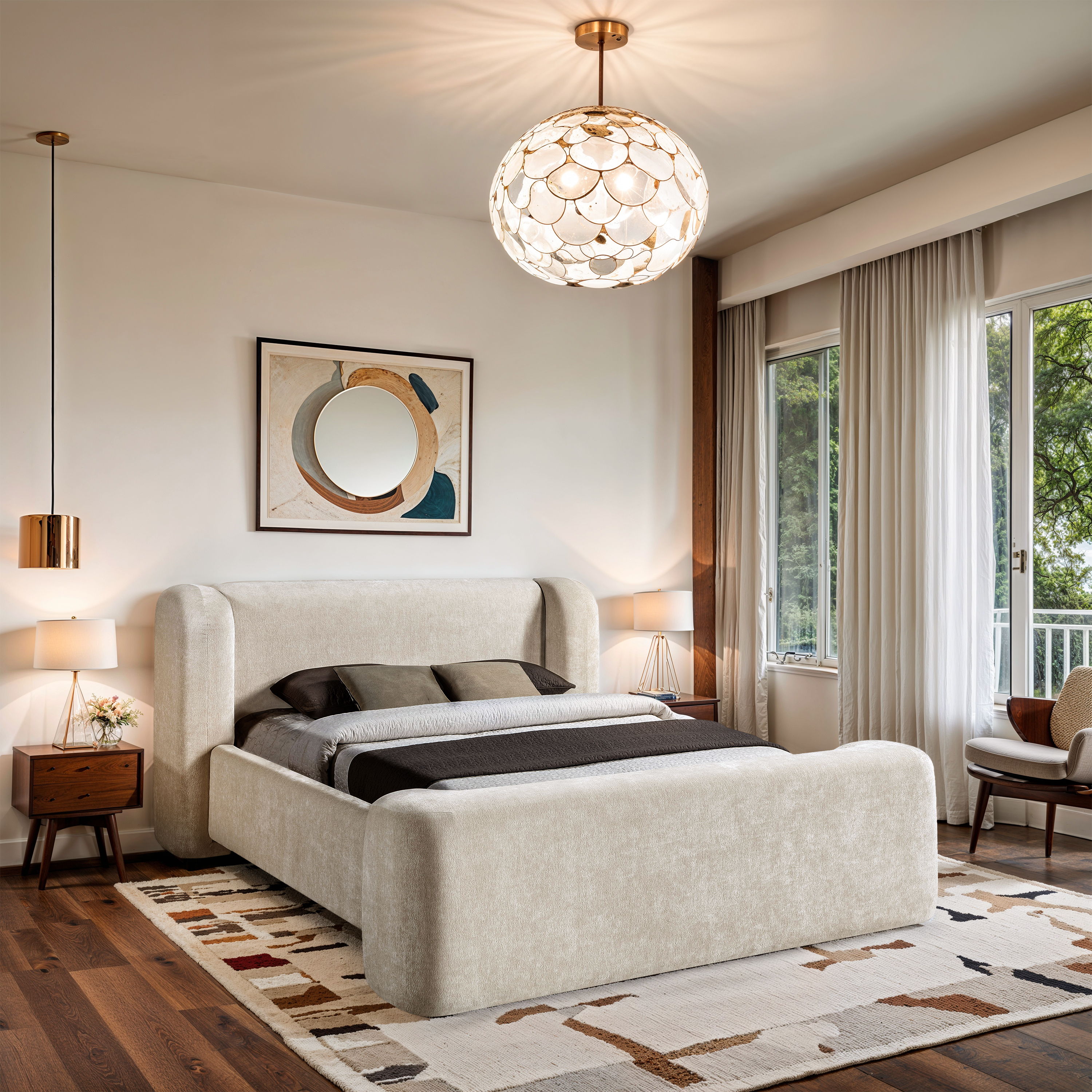 Modena - King Bed - Cream