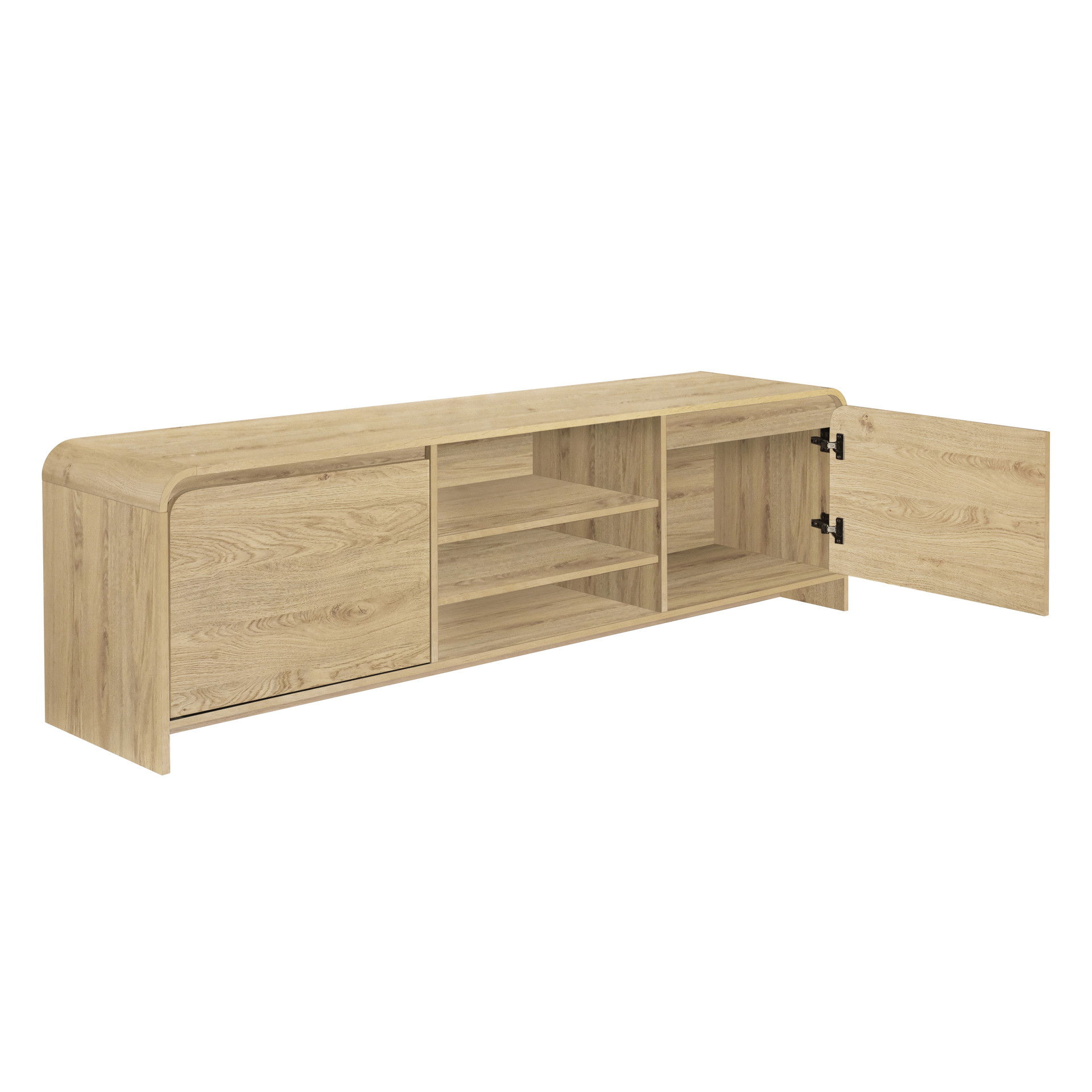 Mara - 70" TV Console - Natural, light brown, view 5