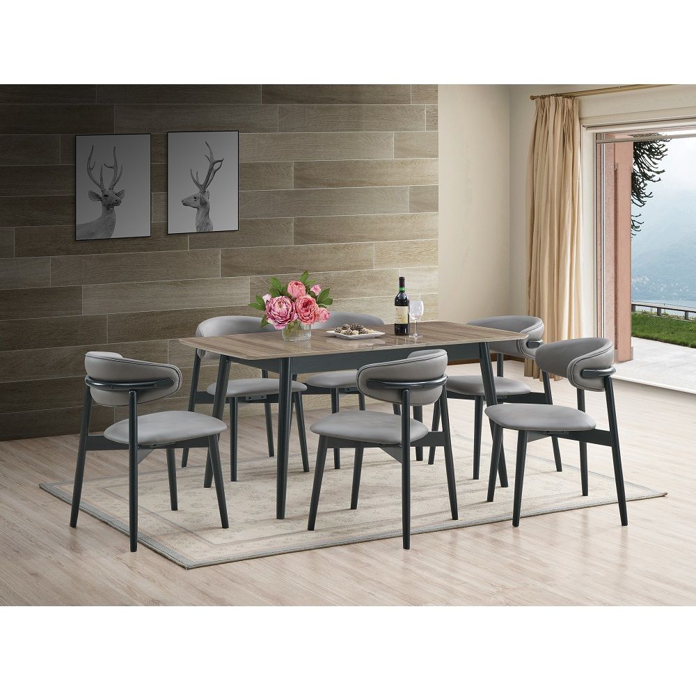 Lanae - Dining Table - Natural & Black, black, view 2