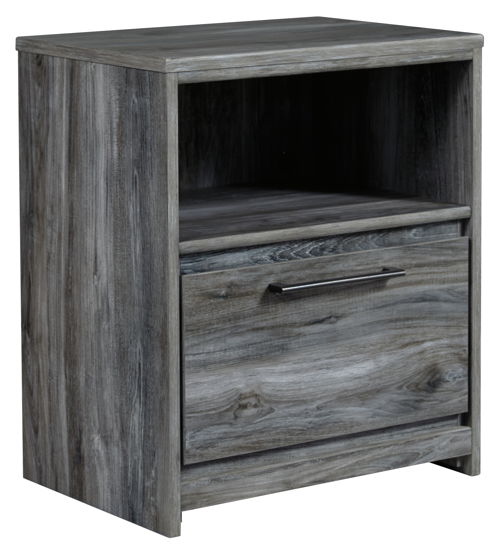 Baystorm - One Drawer Night Stand - Gray, gray