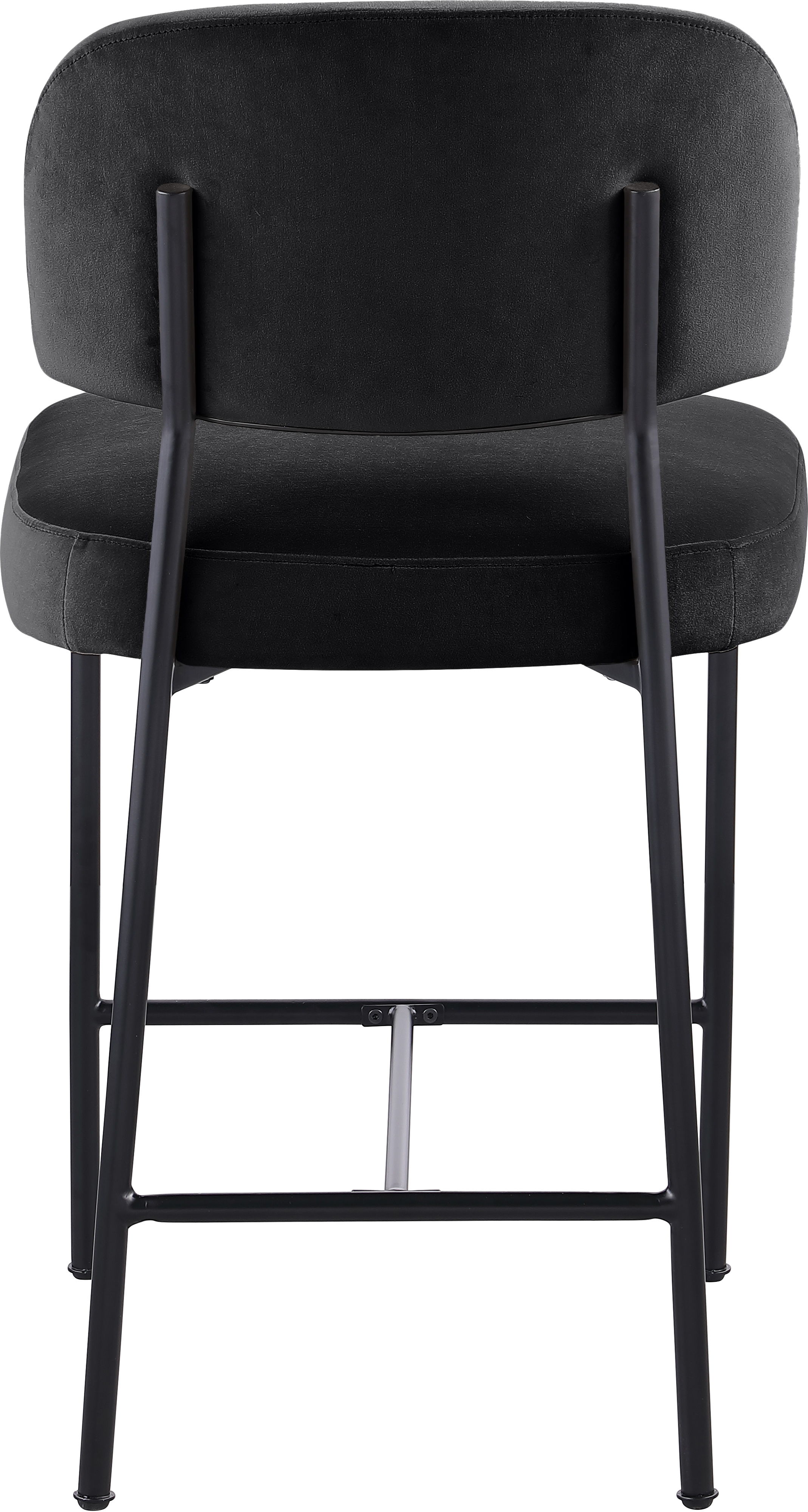Zarelle - Performance Fabric Upholstered Counter Stool (Set of 2) - Black