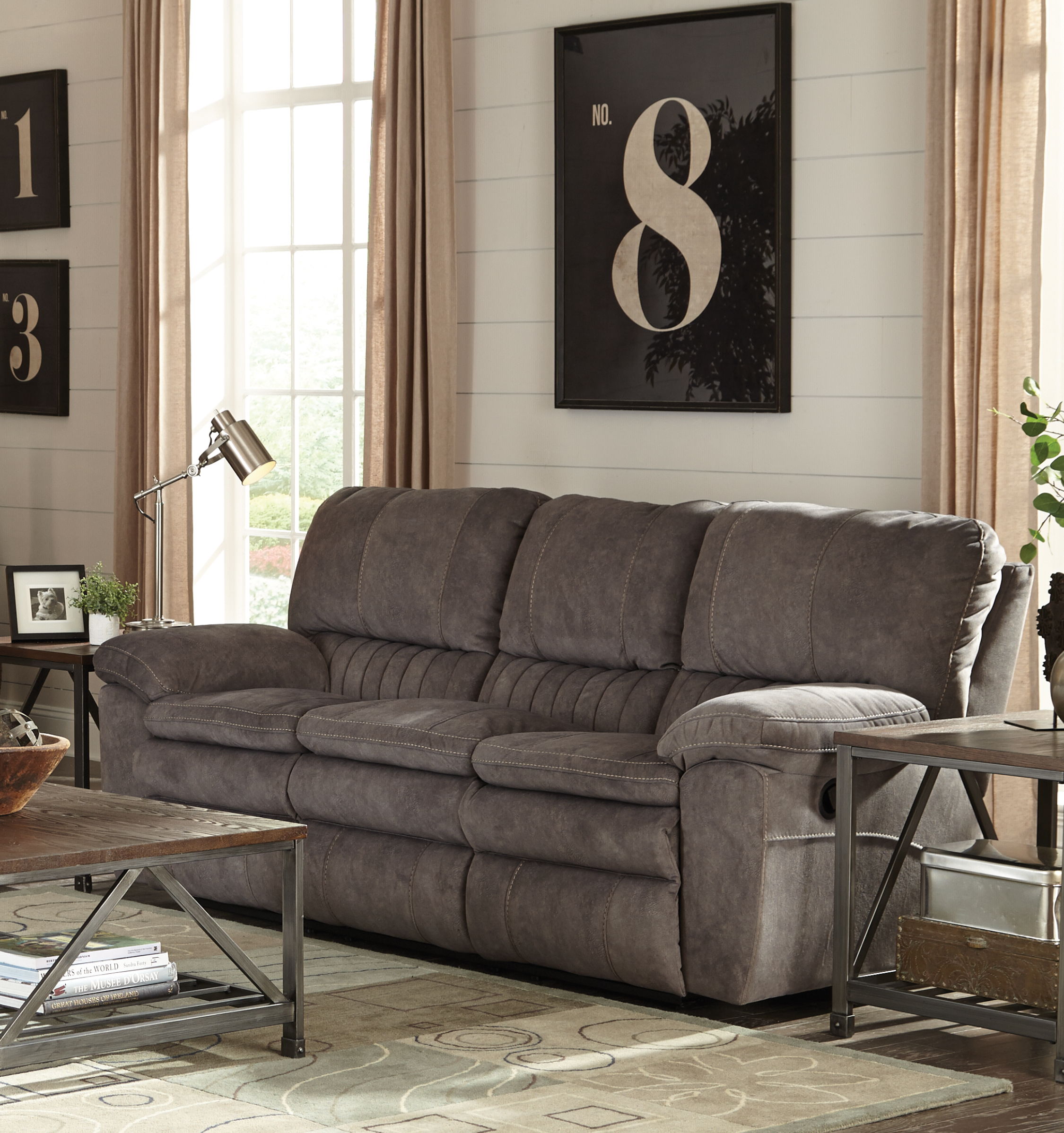 Reyes - Lay Flat Reclining Sofa - Graphite