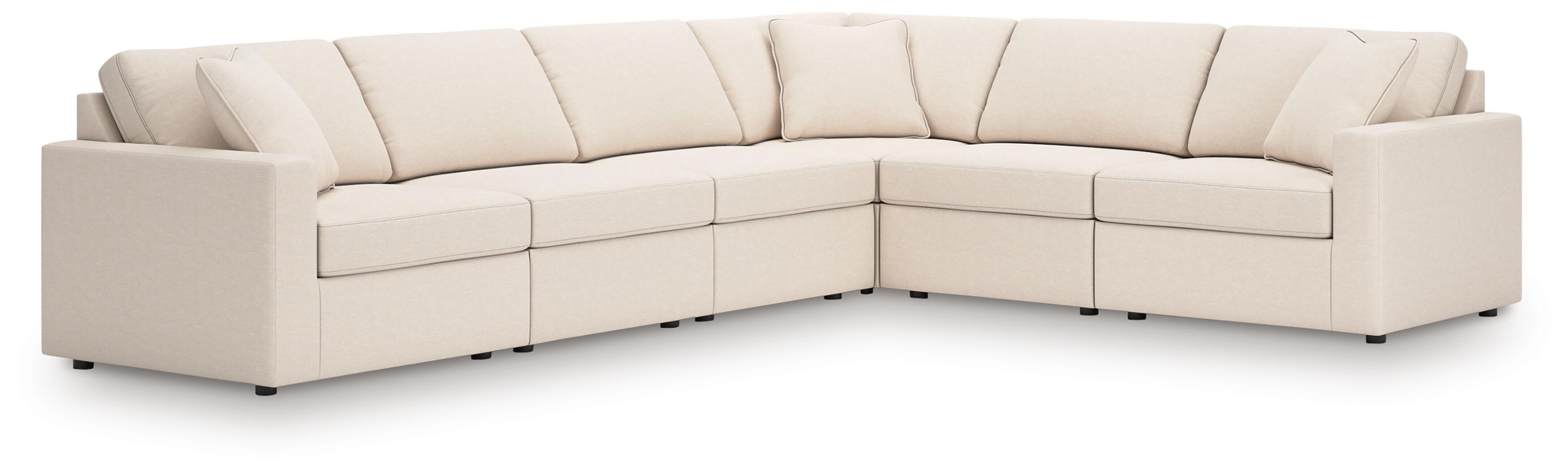 Modmax – 6-Piece Sectional With Laf Corner Chair And Raf Corner Chair – Oyster
