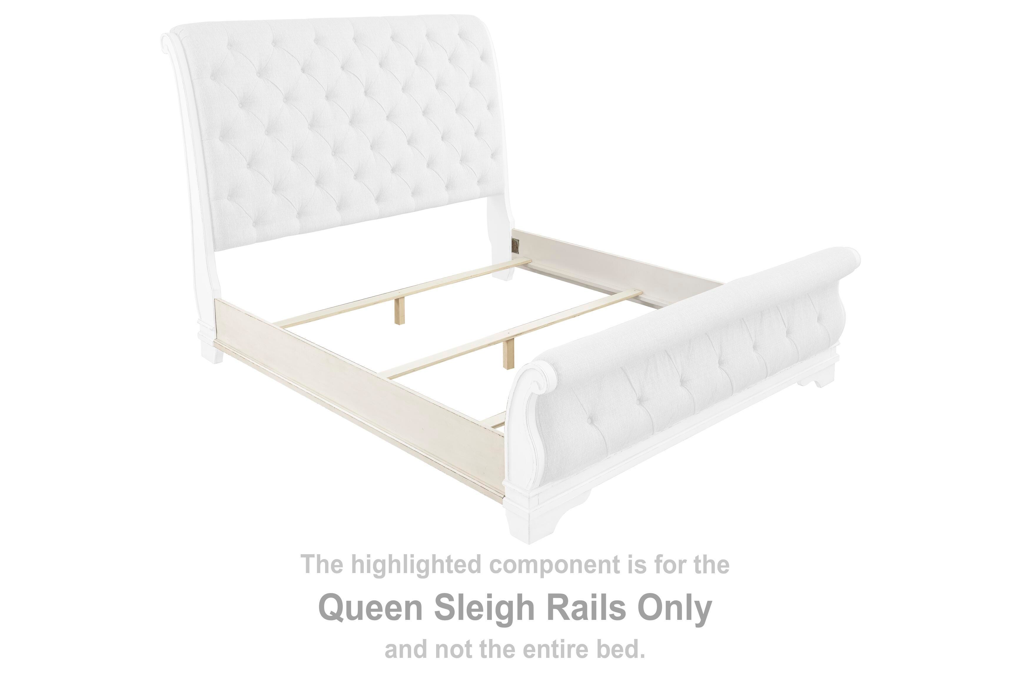 Realyn – Queen Sleigh Rails – Chipped White