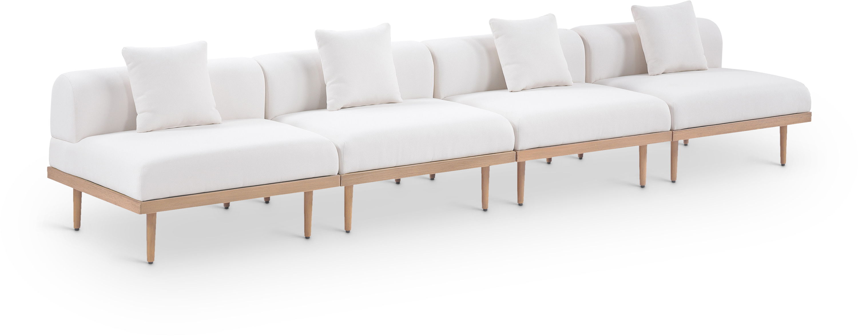 4 Pc · 142" Upholstered Outdoor Patio Modular Sofa