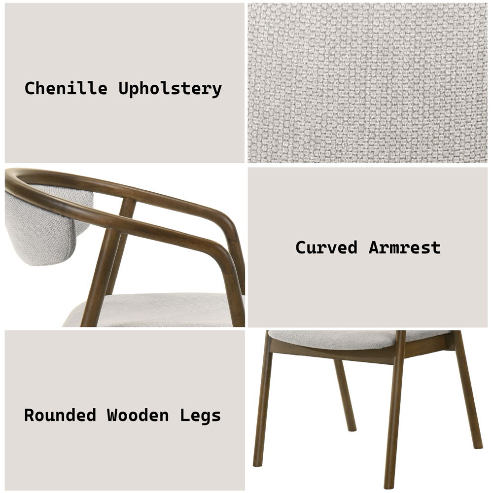 Delina - Side Chair - Walnut, dark brown, view 7