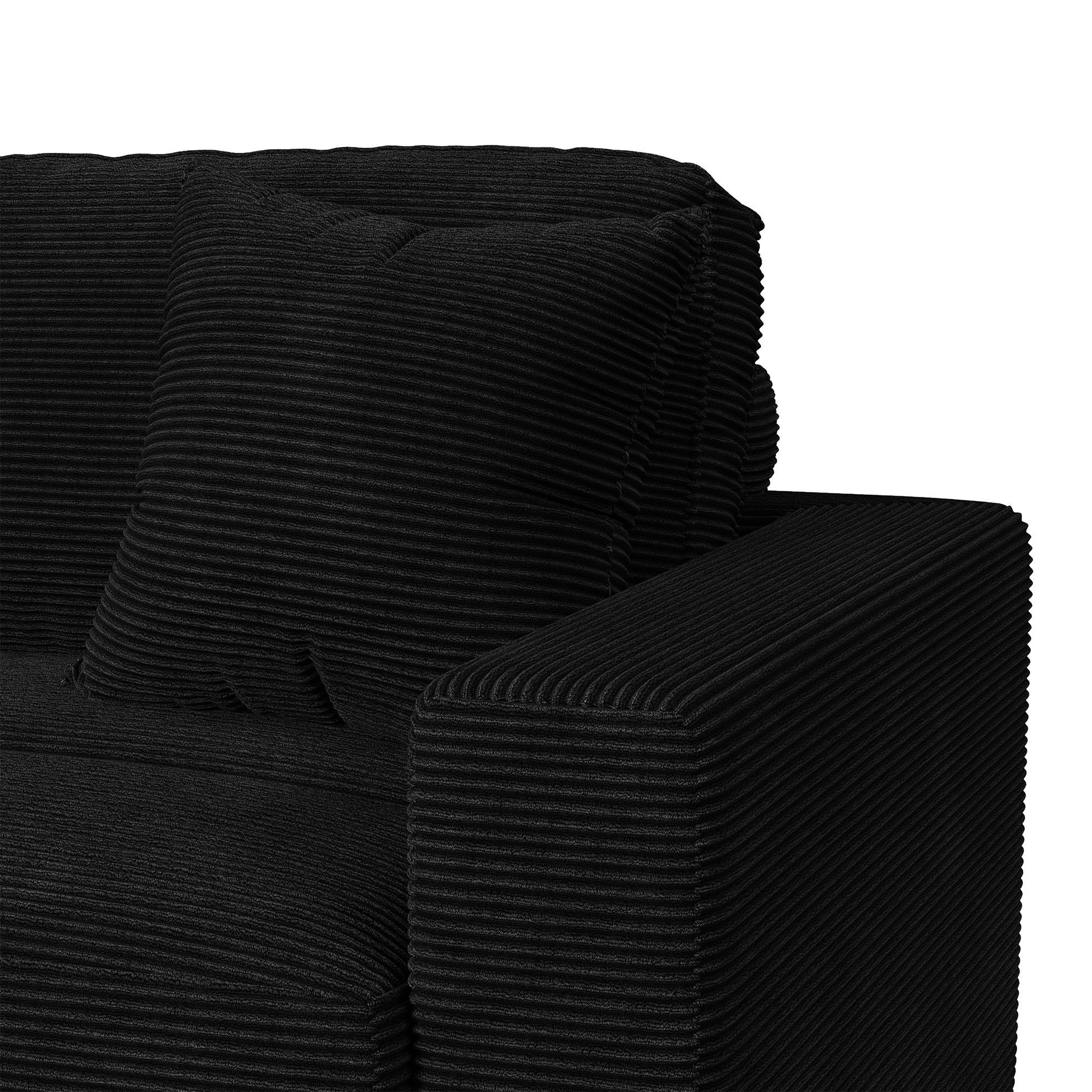 Arizona - 6 Piece Sectional Set With LHF Chaise - Steno Black