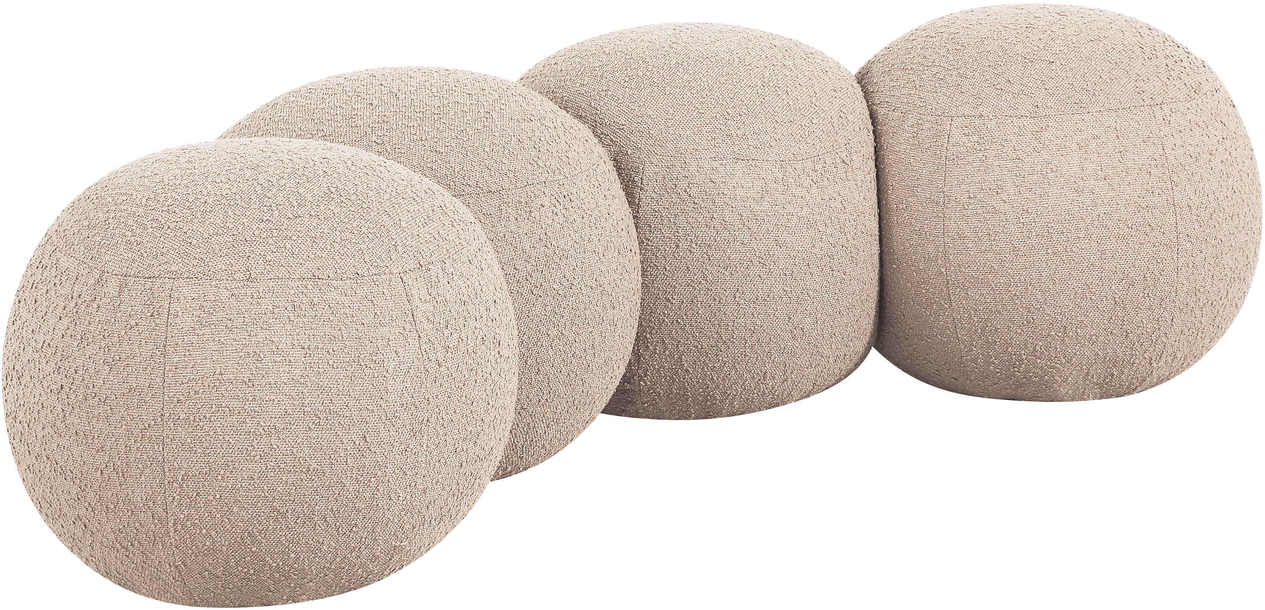 Apollo - 65" Boucle Fabric Bench - Beige