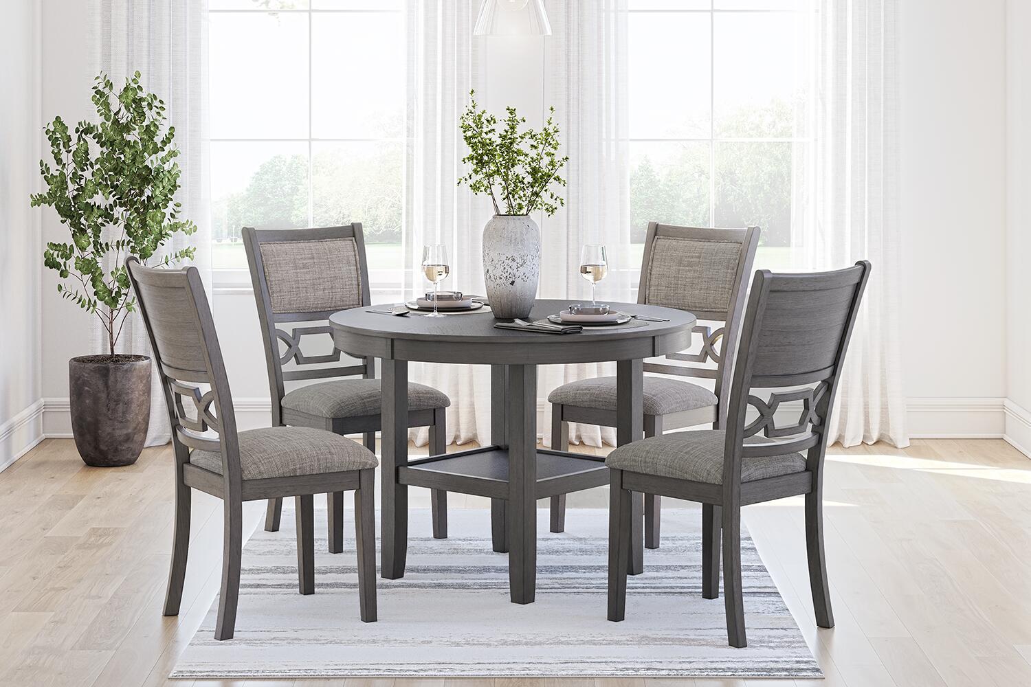 Ashley Furniture Wrenning - Dining Room Table Set (Set of 5) - Gray - Image 2