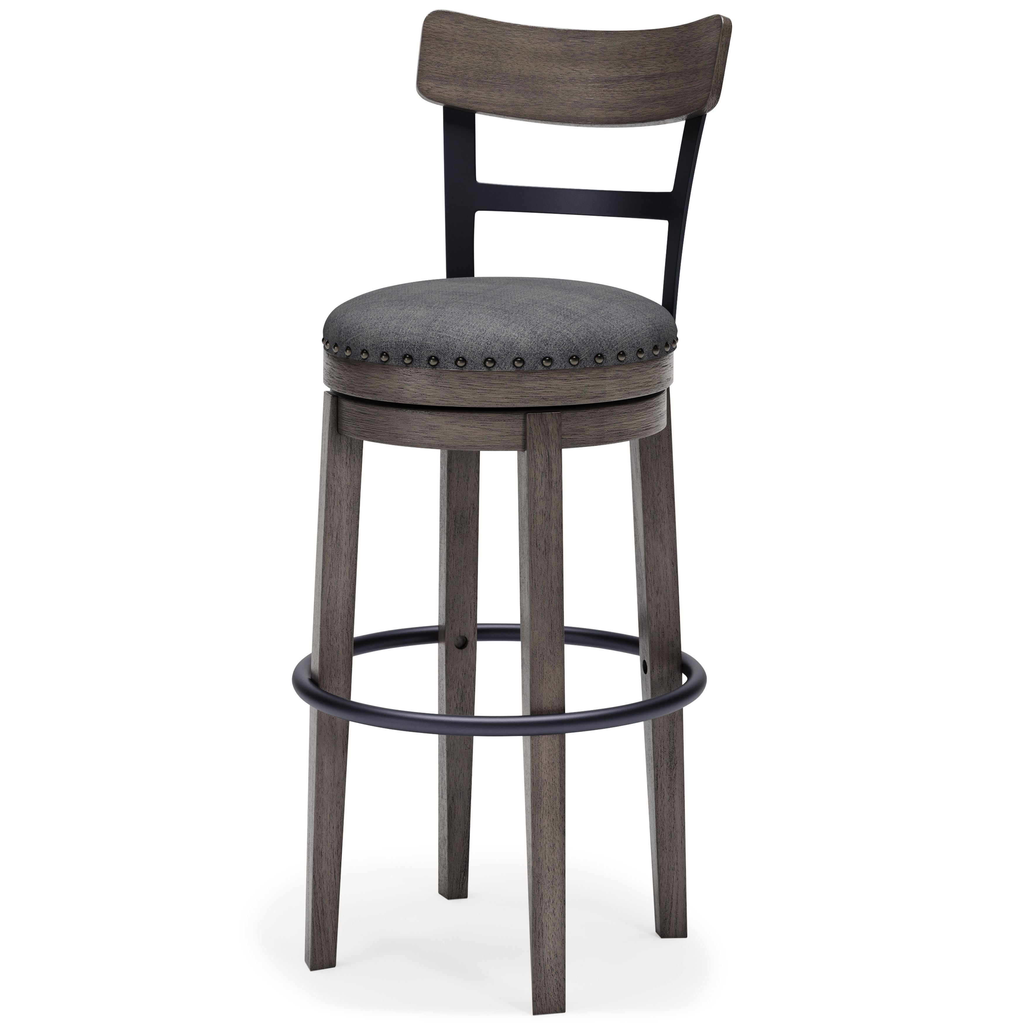Ashley Furniture Caitbrook - Tall UPH Swivel Barstool - Gray - Image 6
