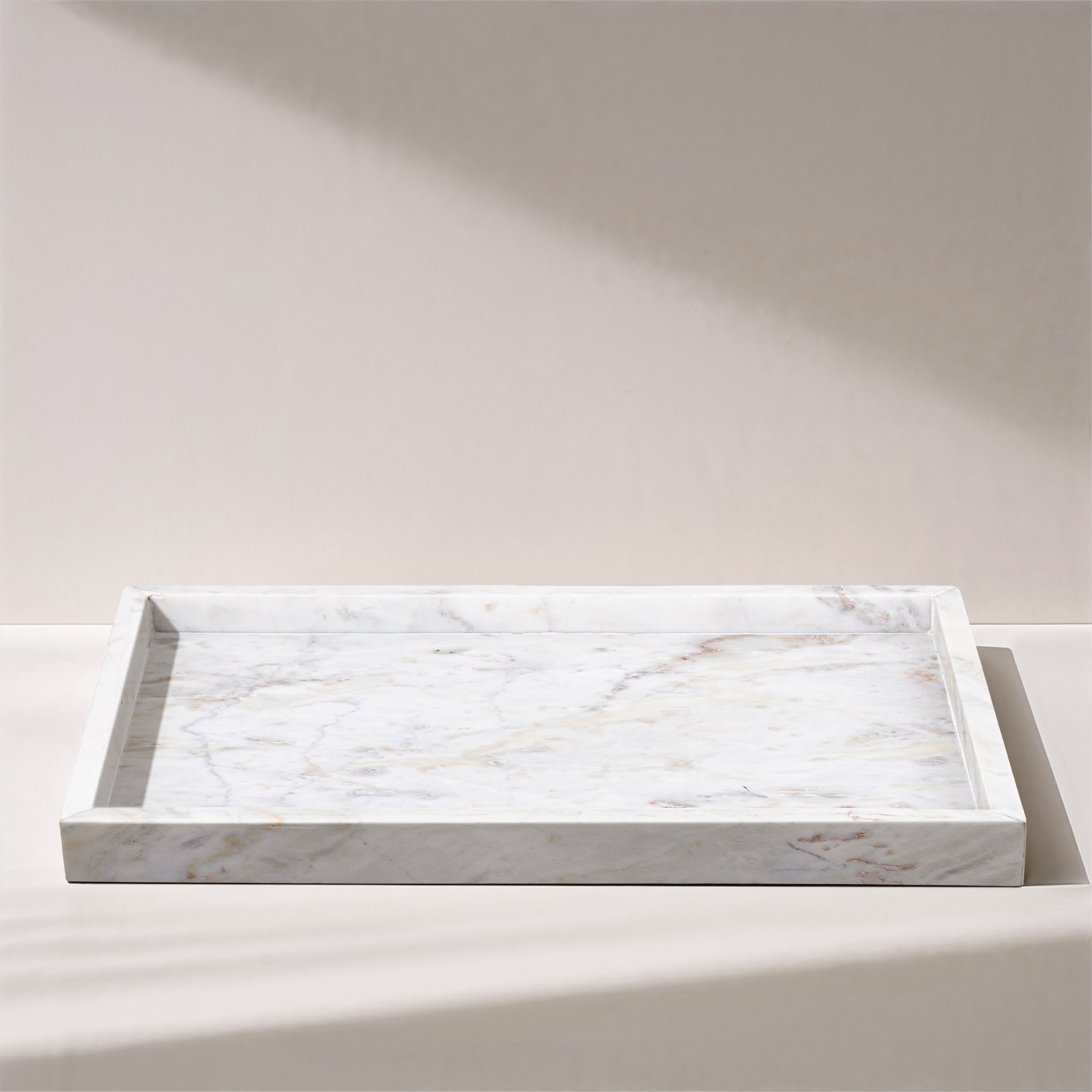 Barletta - Marble Rectangular Tray - White