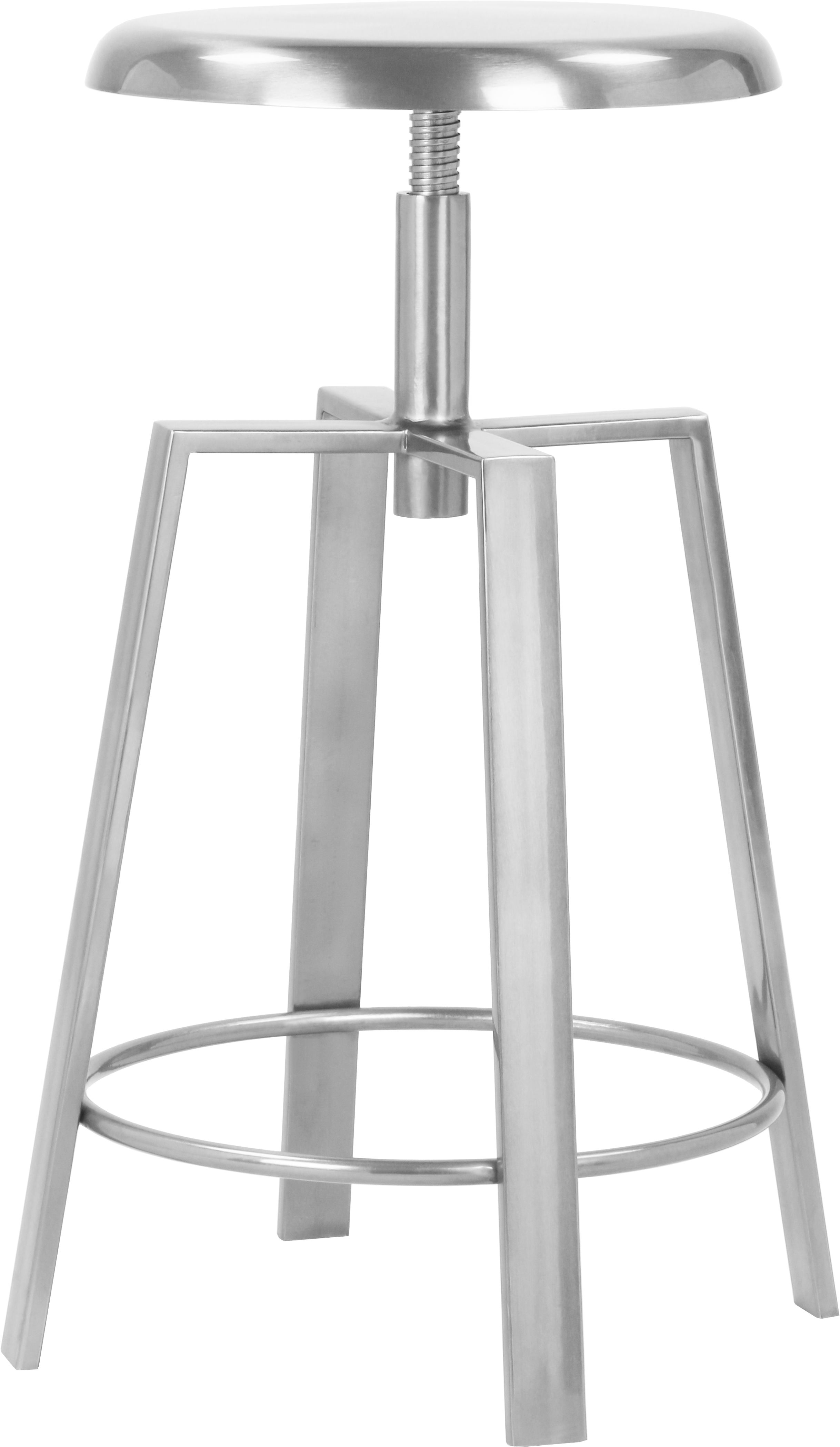 Lang - Counter Bar Stool - Silver