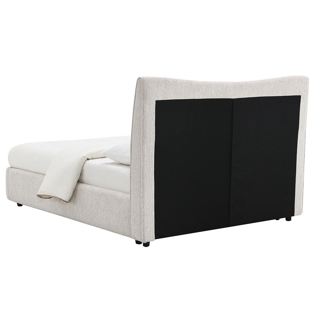 Renee - Queen Bed - Aperol Beige Chenille, beige, view 4