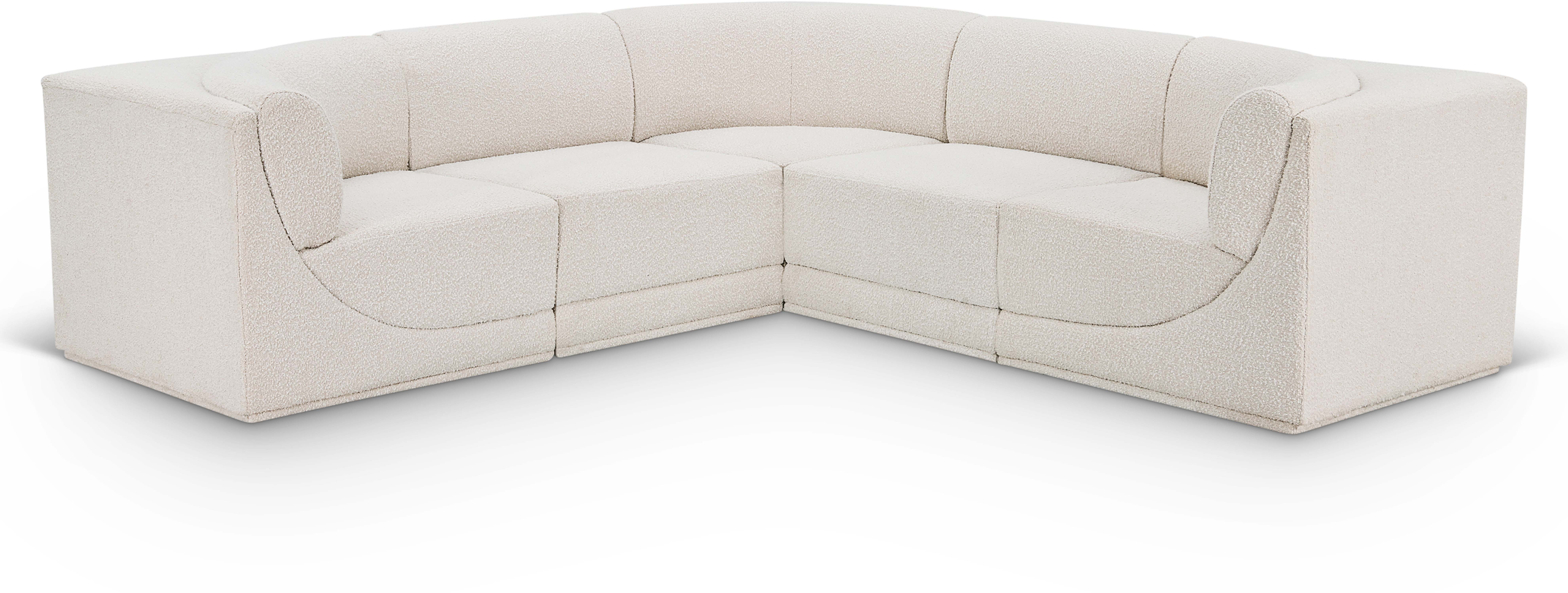 Ollie - 5 Piece Modular Corner Sectional - Cream