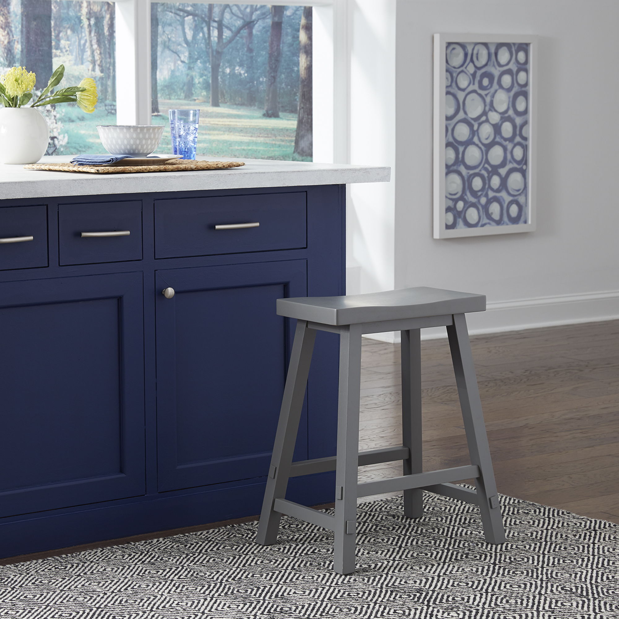 Creations - 24\" Sawhorse Counter Stool - Gray Image