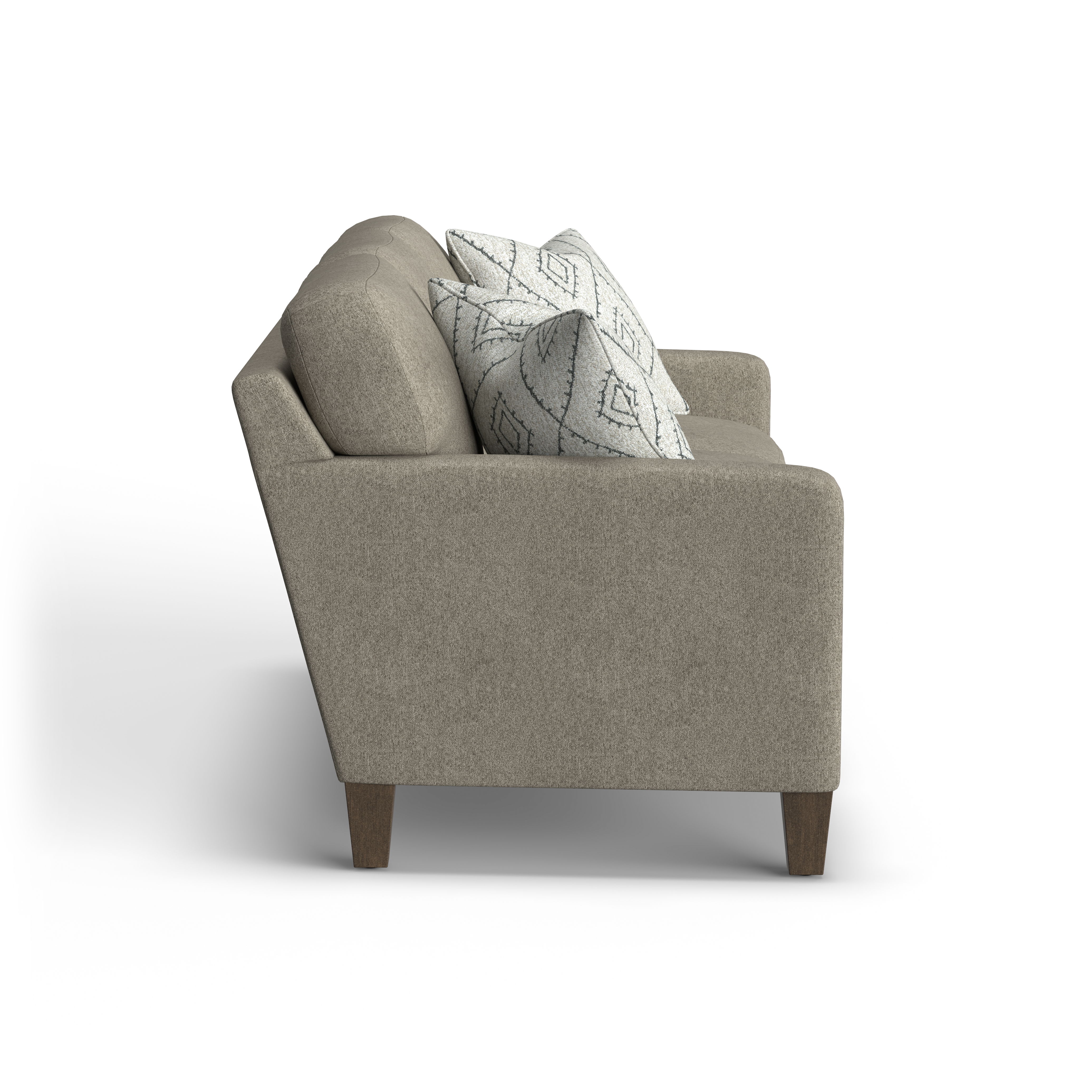 Moxy - Fabric Sofa With Straight Track Arms, gray, view 7