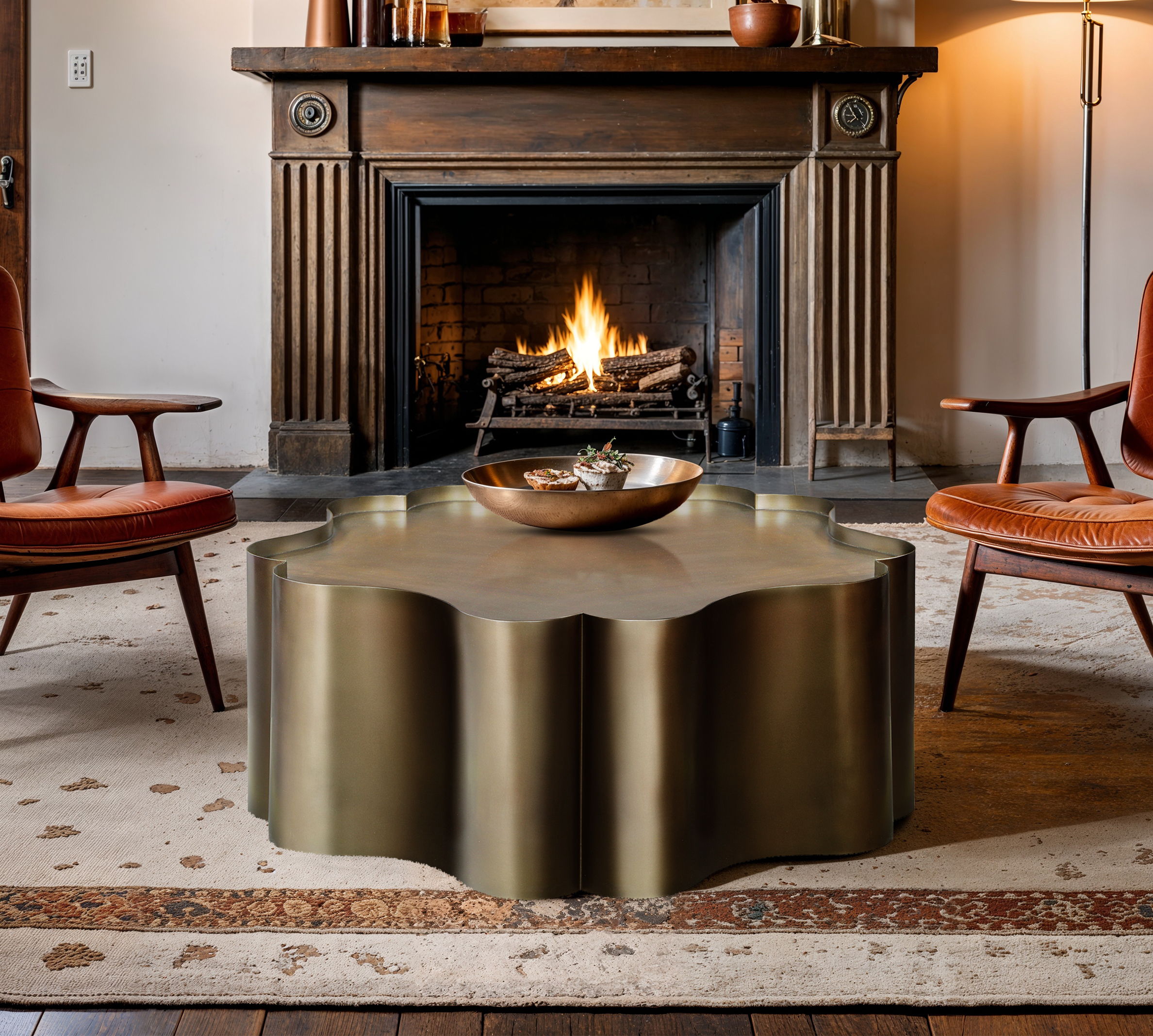 Eloise - Iron Coffee Table - Brass