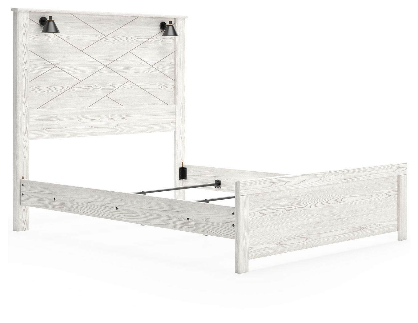 Gerridan - Queen Panel Bed With Sconces - White