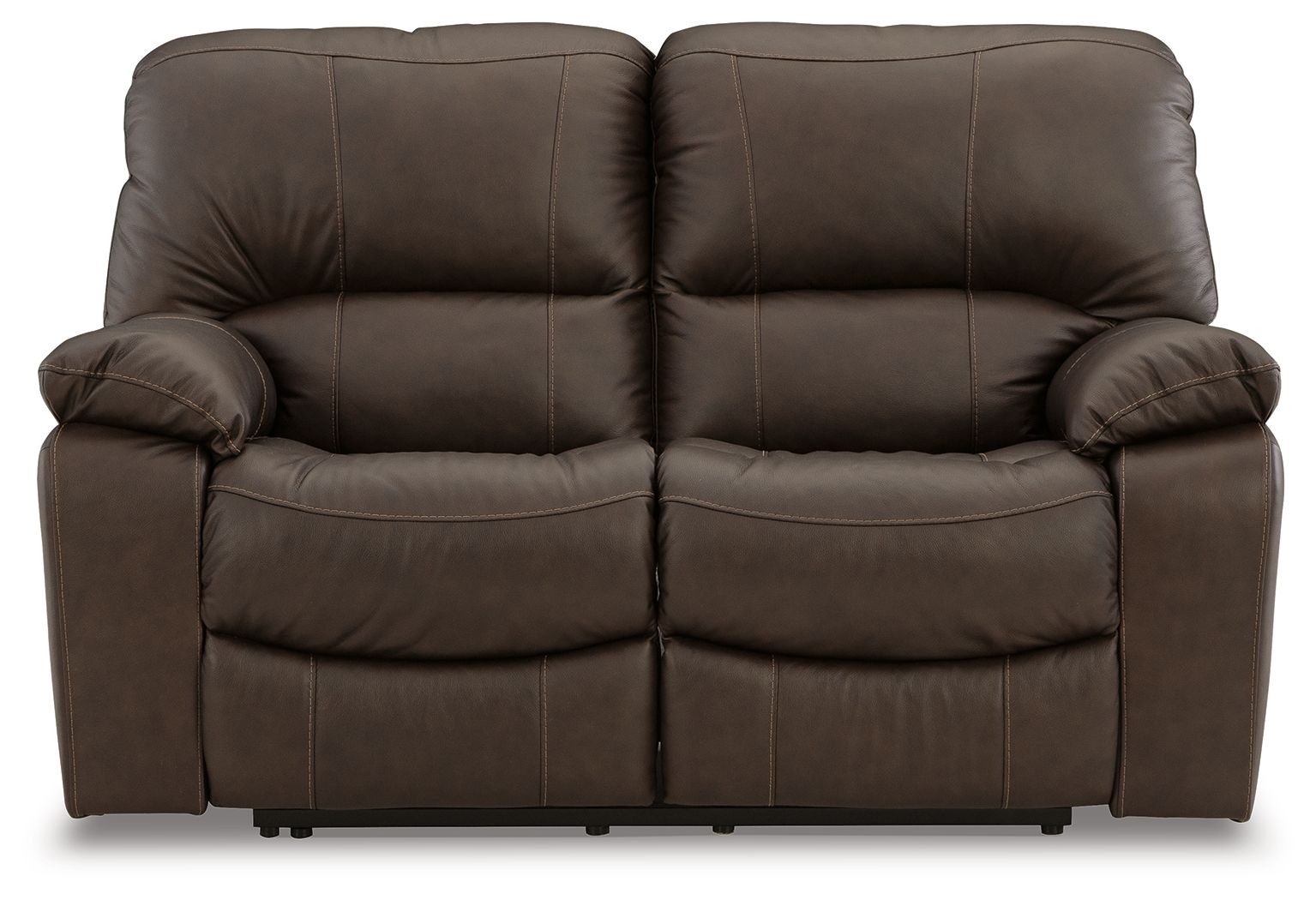 Ashley Furniture Leesworth - 3 Pc. - Power Reclining Sofa, Loveseat, Rocker Recliner - Dark Brown - Image 9