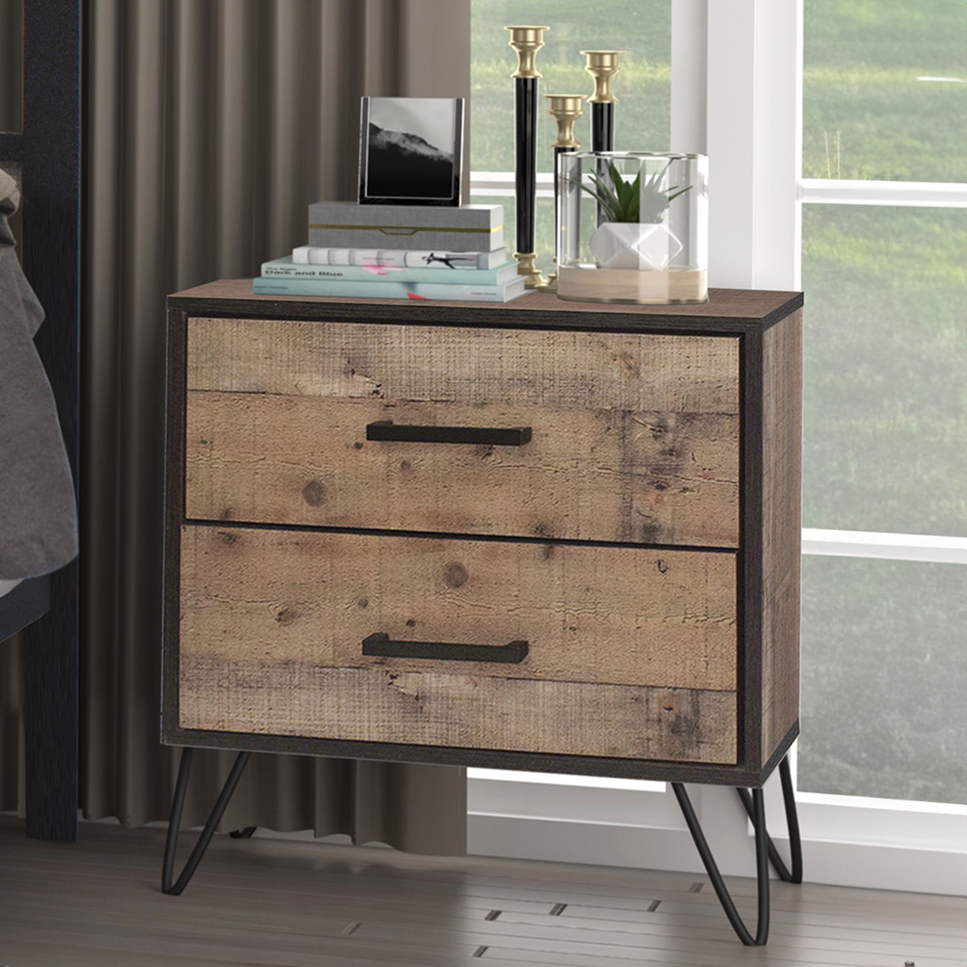 Elk River - Nightstand - Rustic, light brown, view 6
