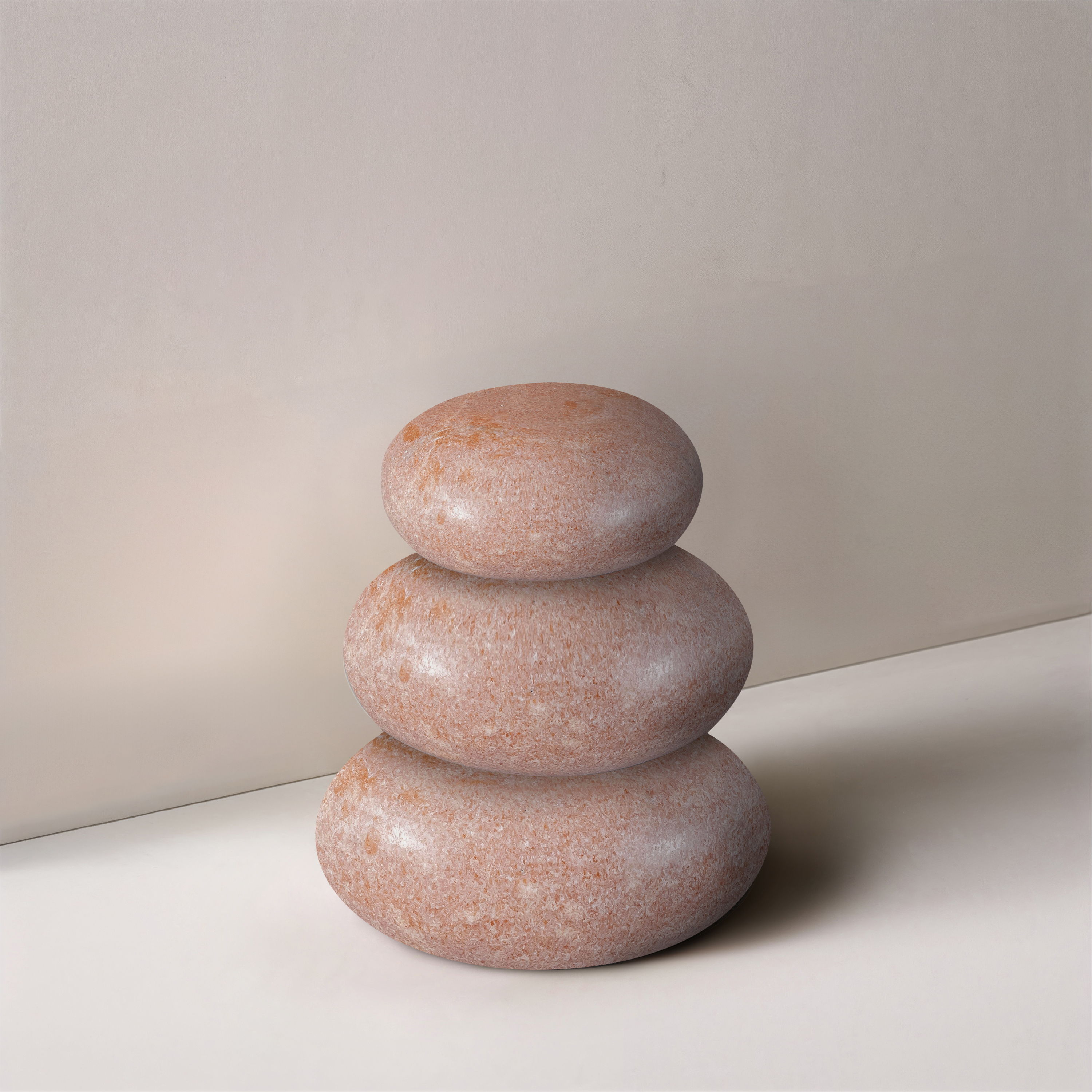 Pumpkin - 3 Piece Marble Decorative Object - Pink