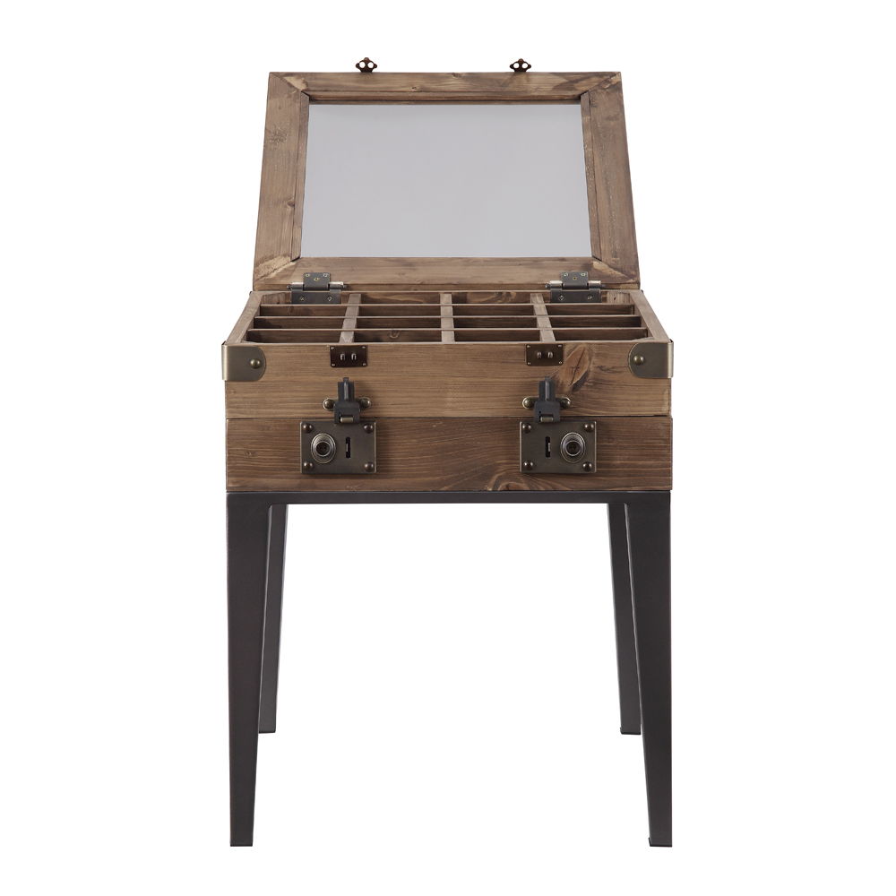 Kolin - Accent Table - Rustic Oak & Matte Gray, light brown, view 3