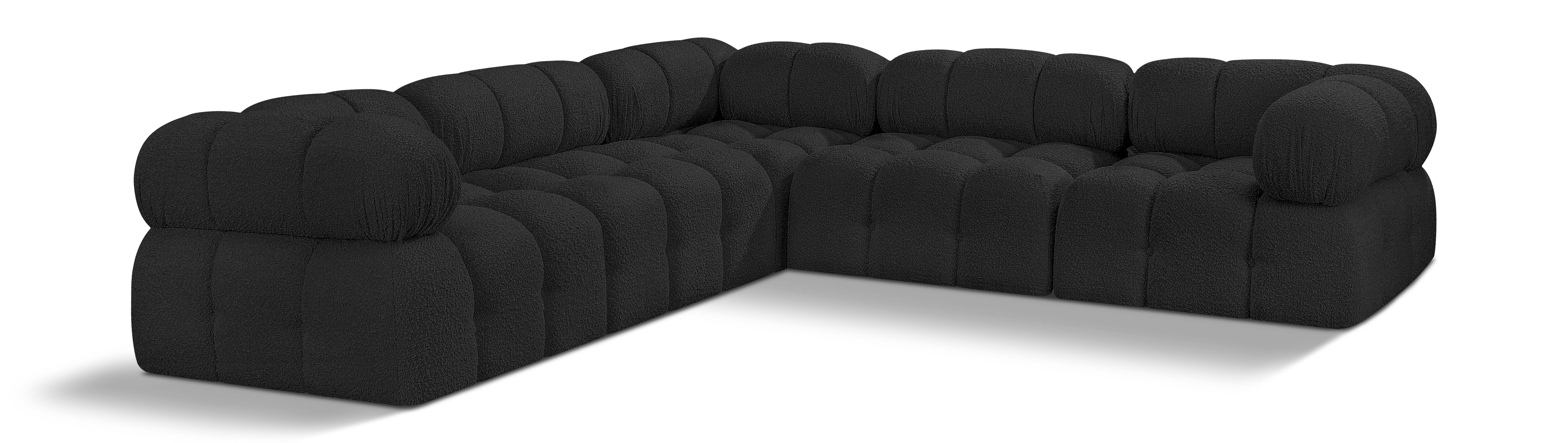 Ames - 5 Piece Modular Sectional - Black