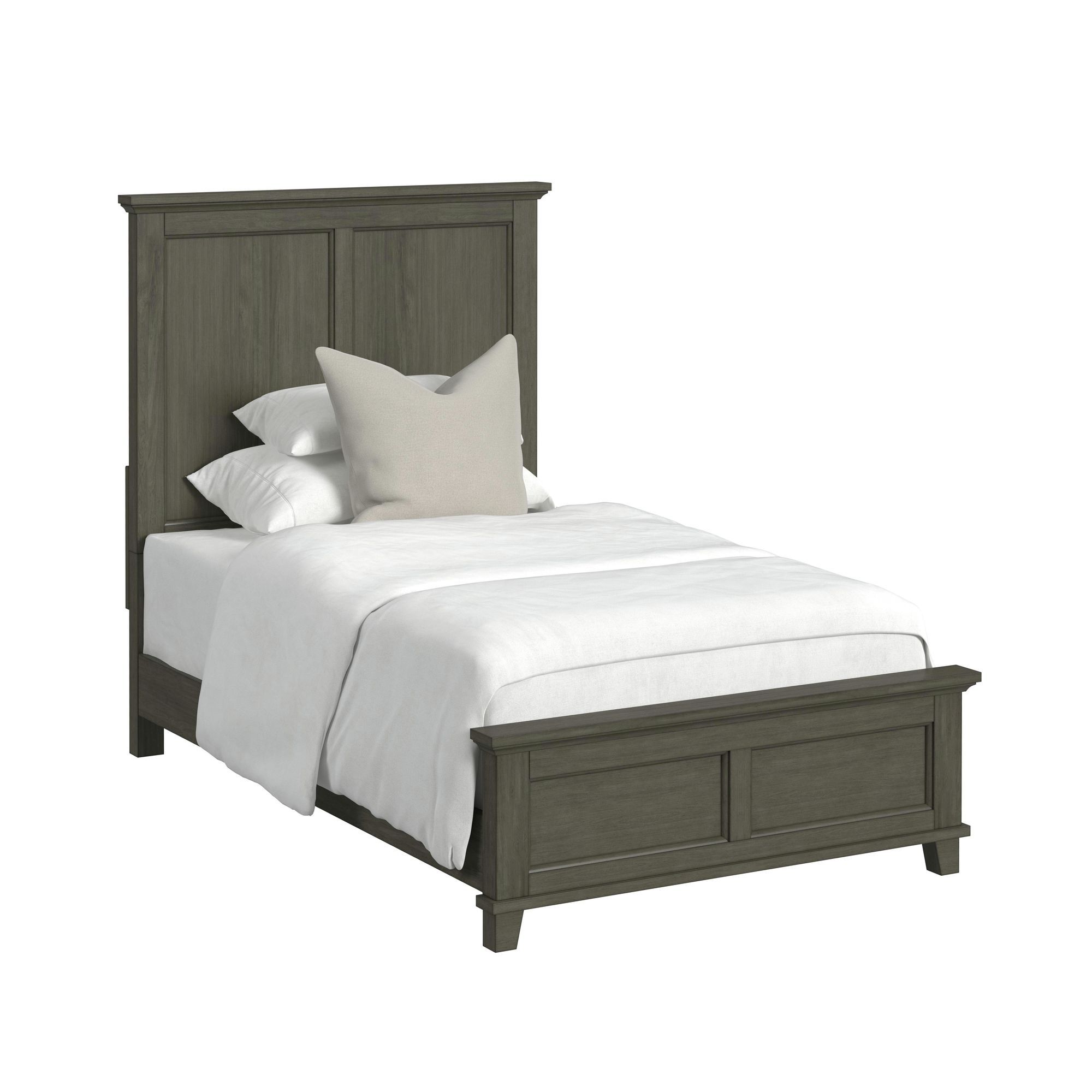 Canterbury - Twin 3 Piece Bedroom Set With 2 Nightstands - Gray