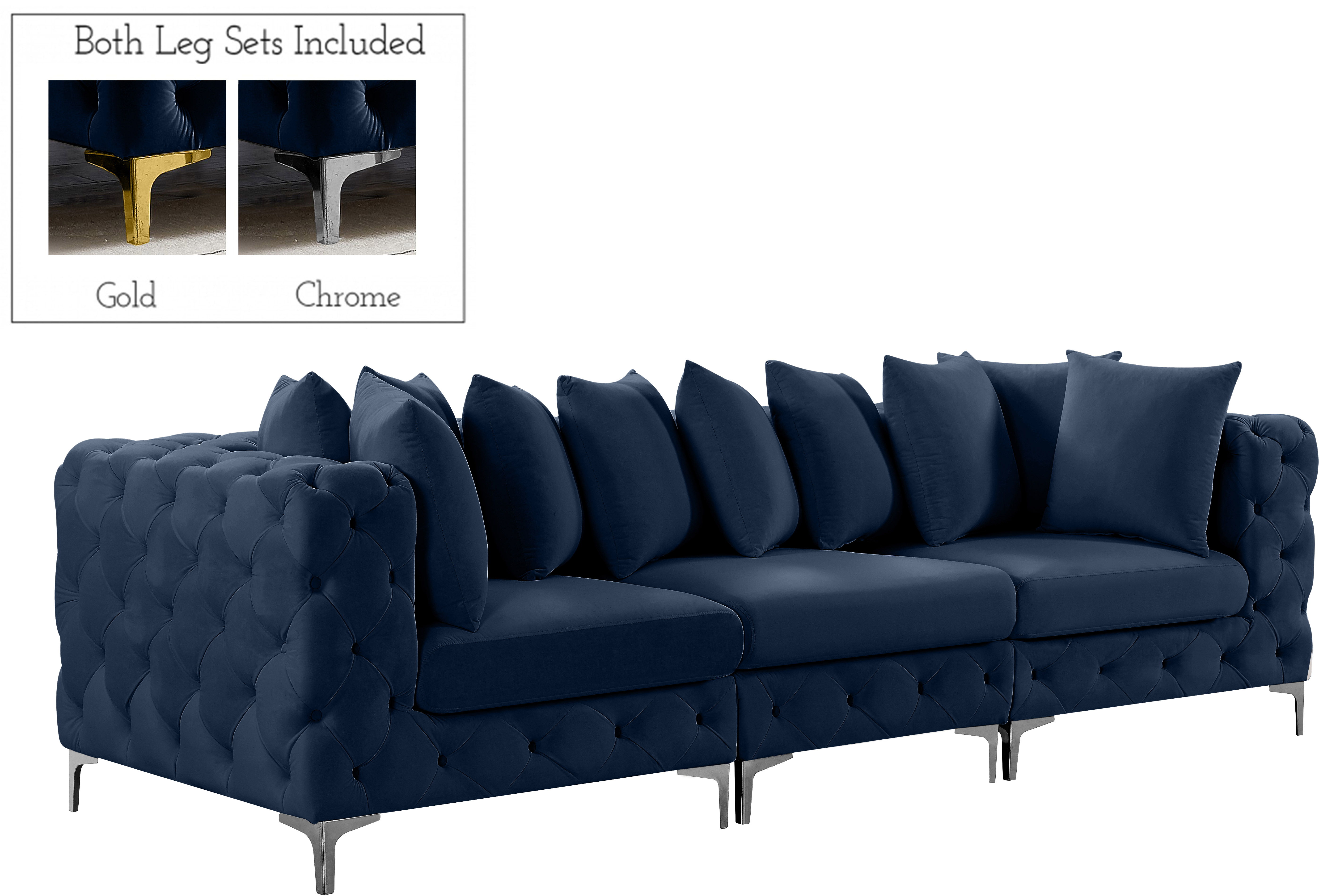 Tremblay - 3 Piece Modular Sofa - Navy