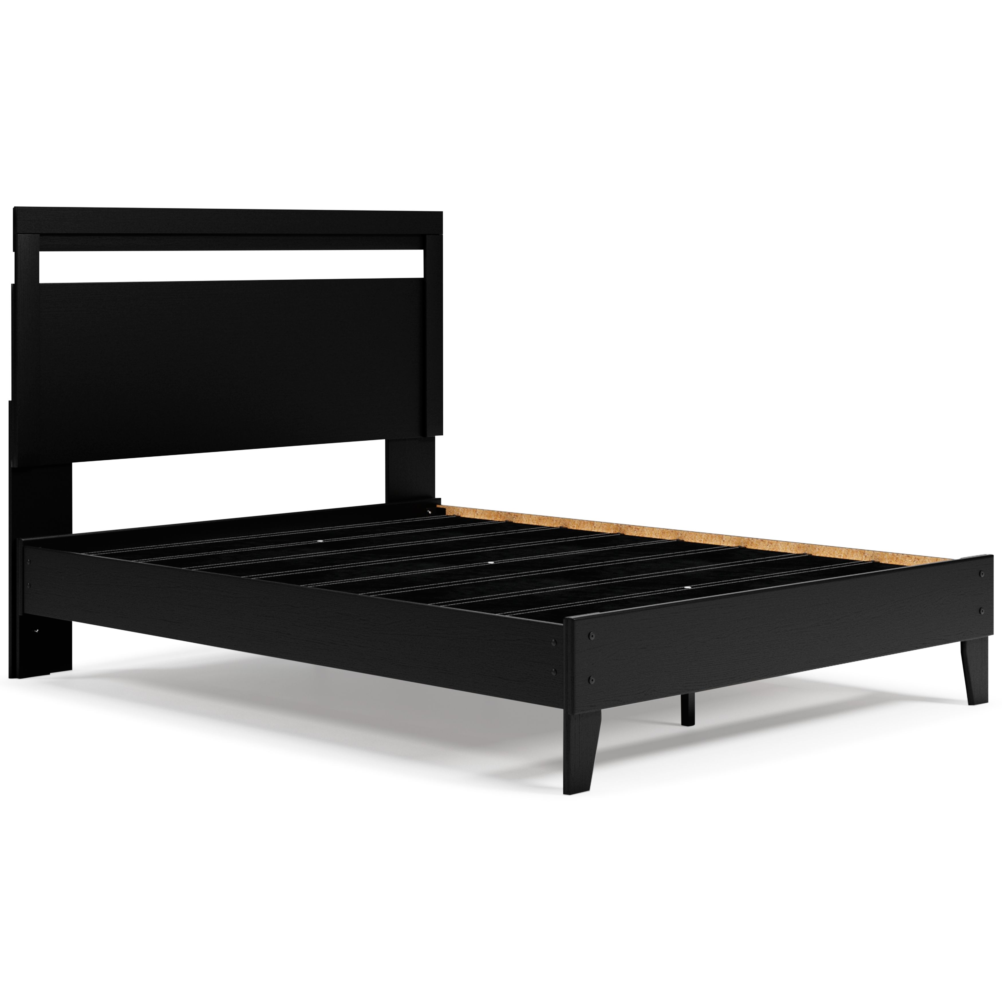 Finch - Queen Panel Platform Bed - Black / Brown