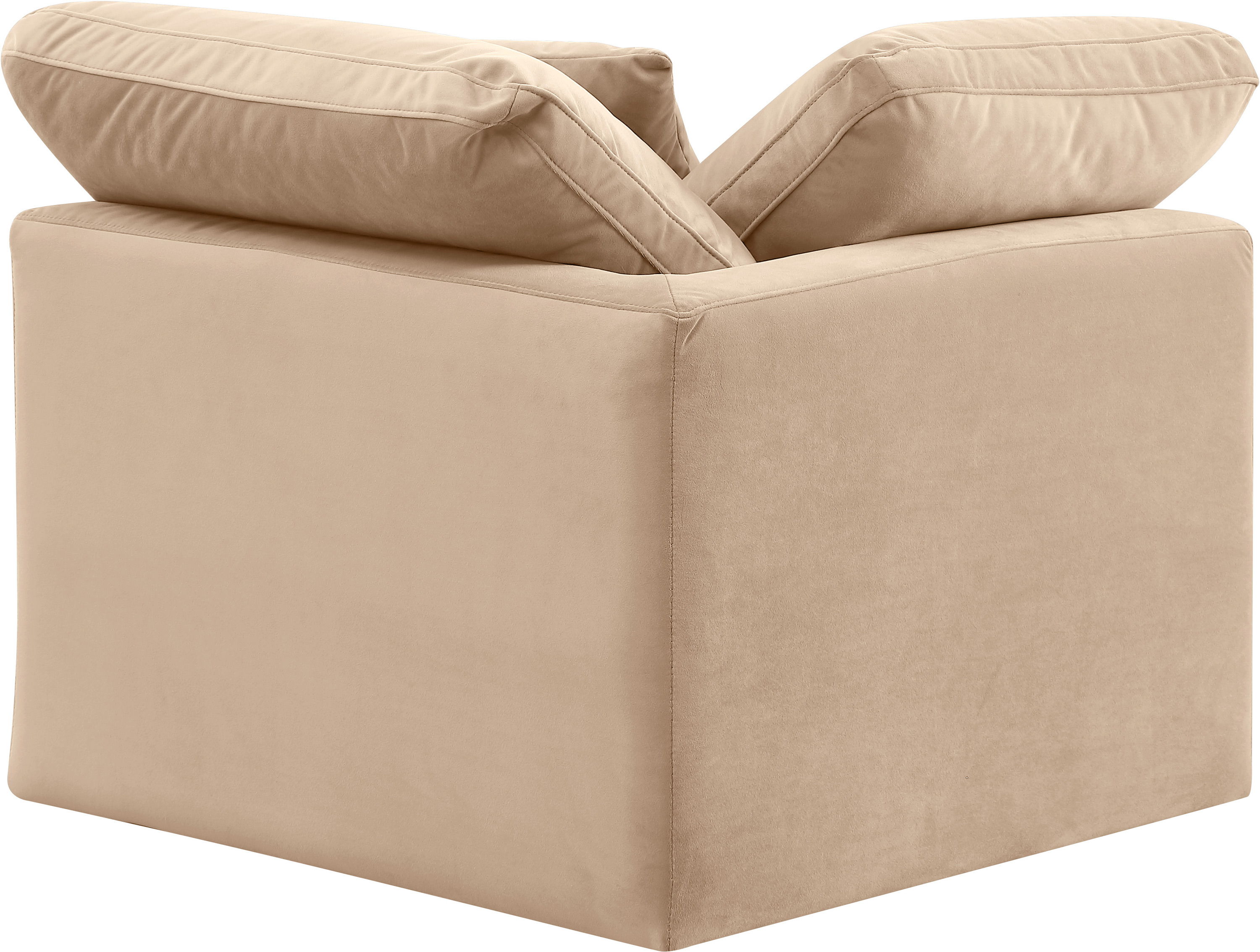 Indulge - Velvet Corner Chair - Beige