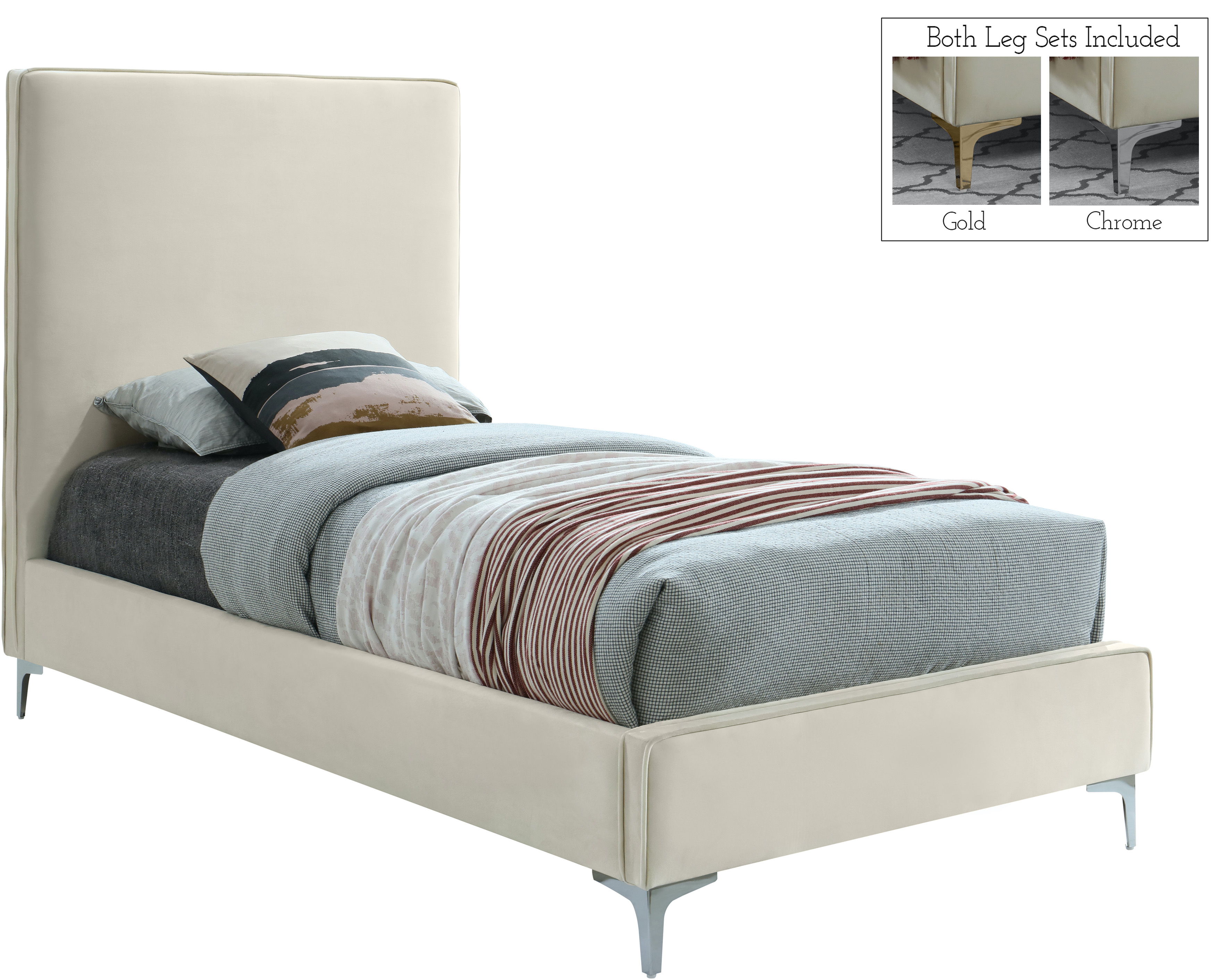 Geri - Twin Bed - Cream