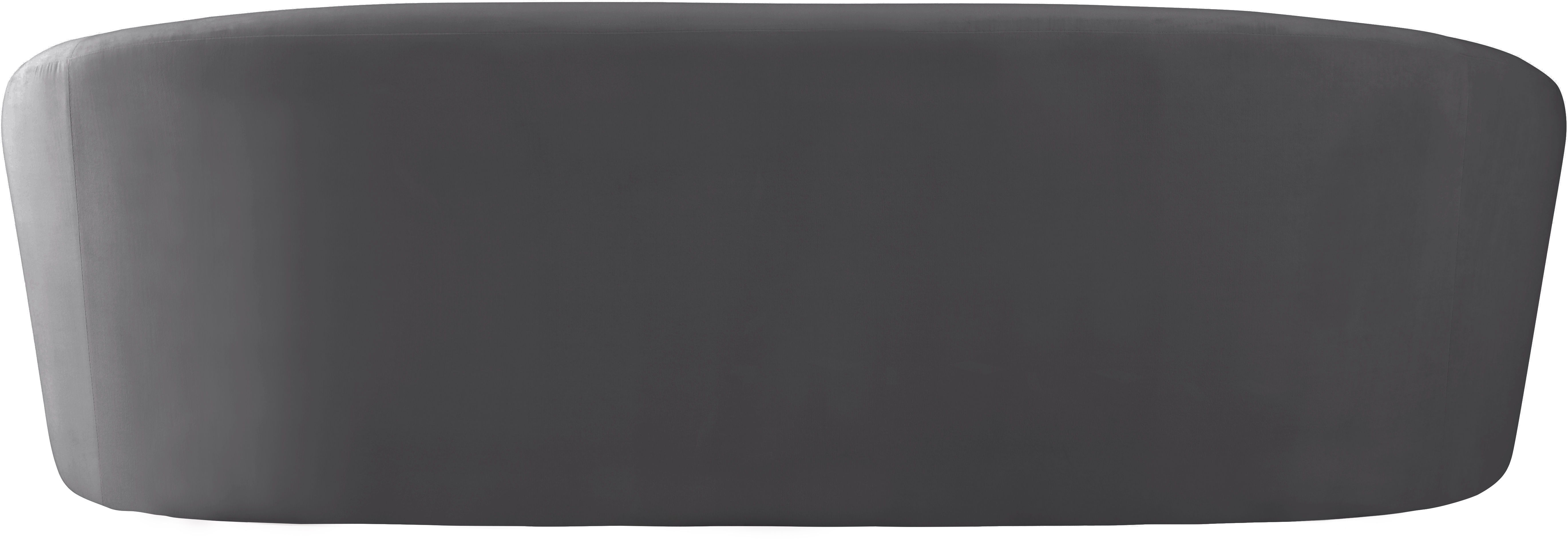 Riley - Velvet Sofa - Gray