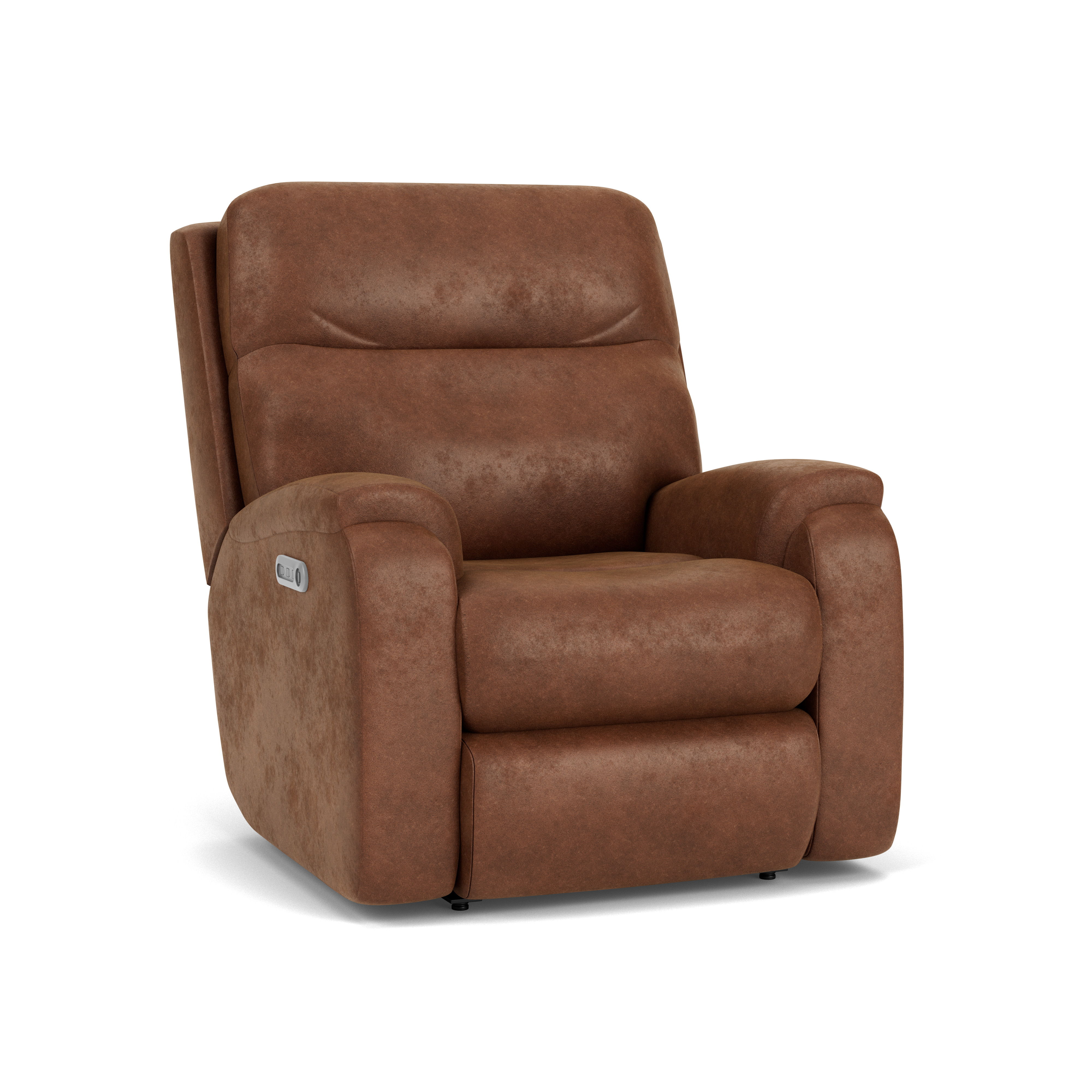 Penn - Transitional Fabric Power Rocking Recliner With Power Headrest & Lumbar, dark gray, view 2