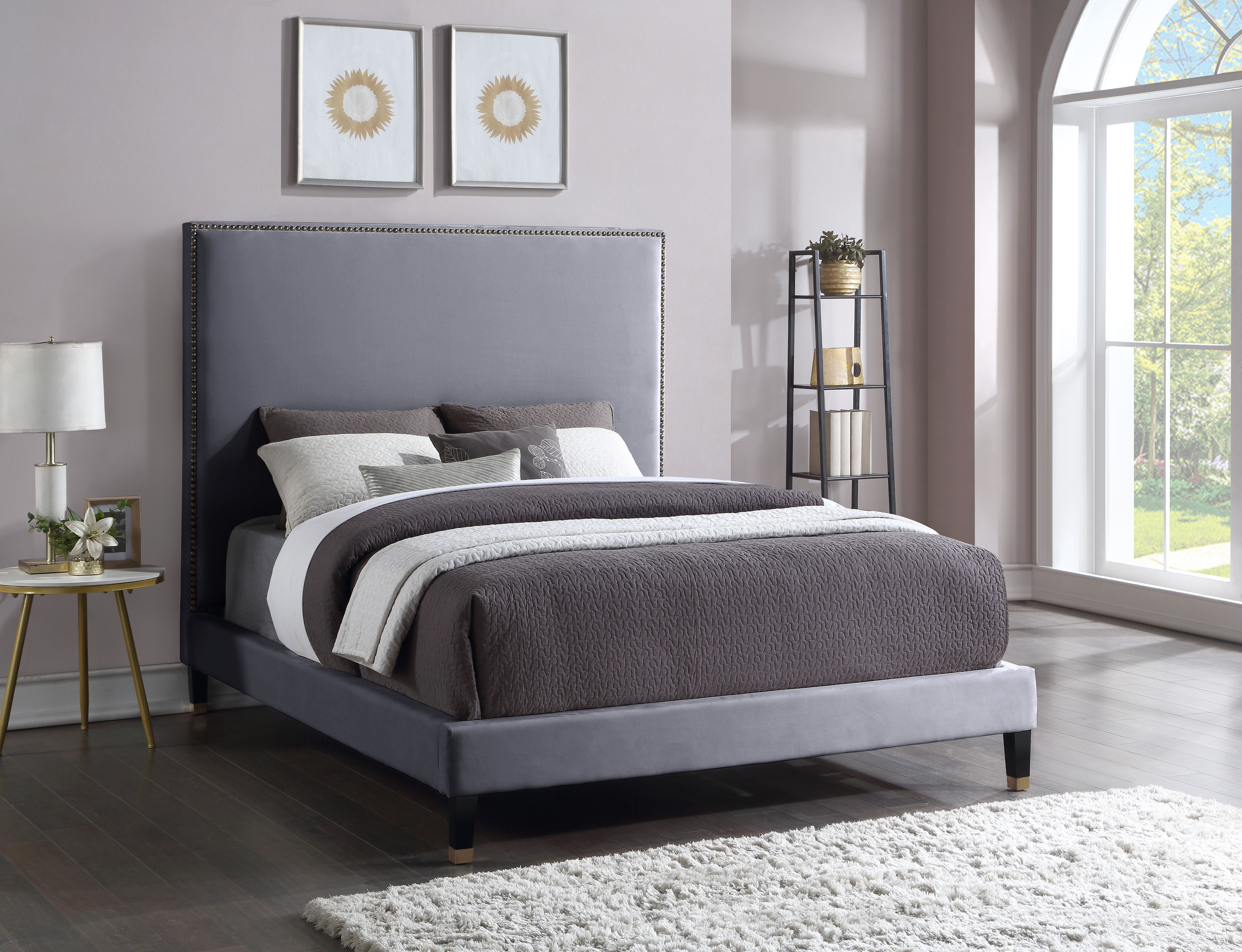 Harlie - Queen Bed - Gray