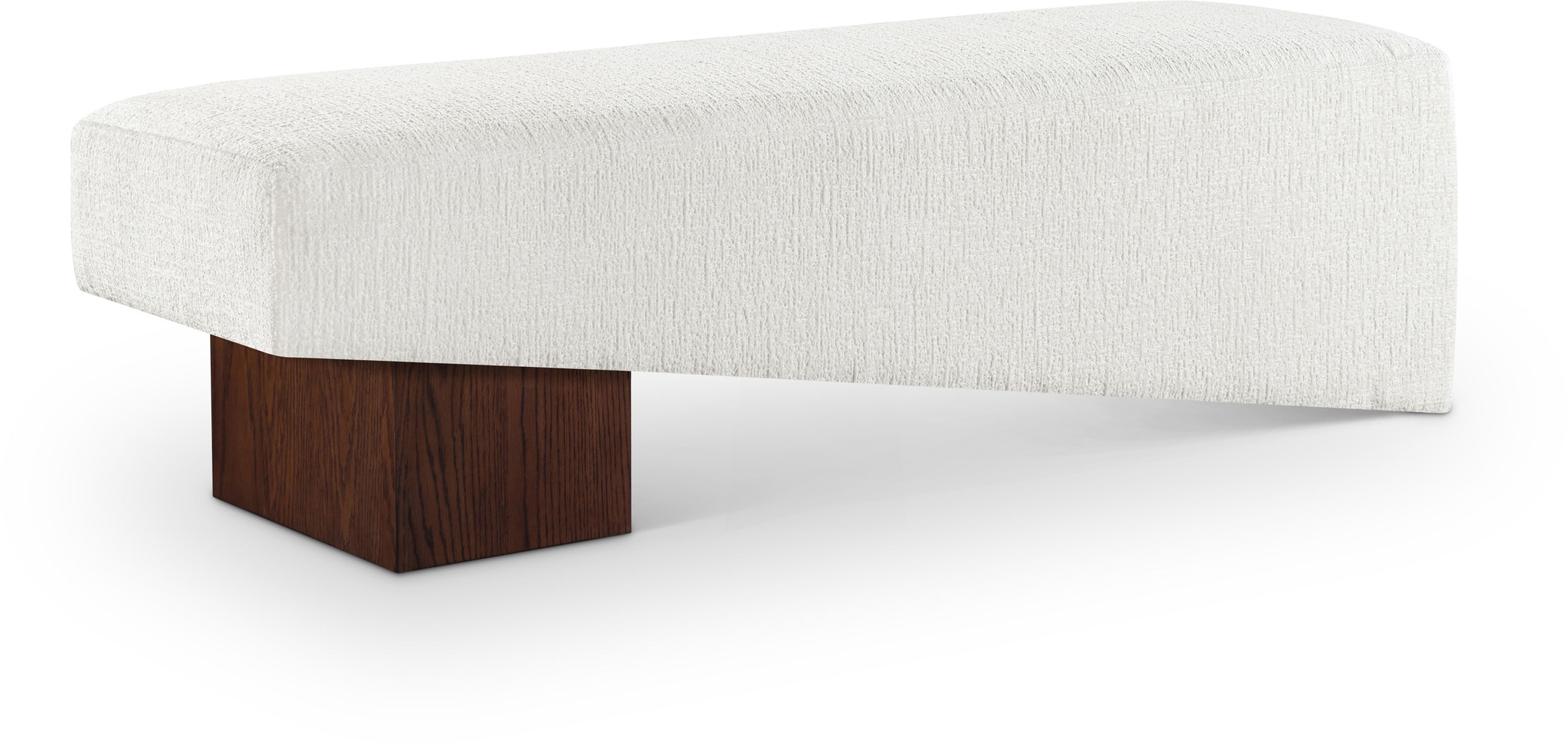 Alora - Bench With Brown Base - Cream