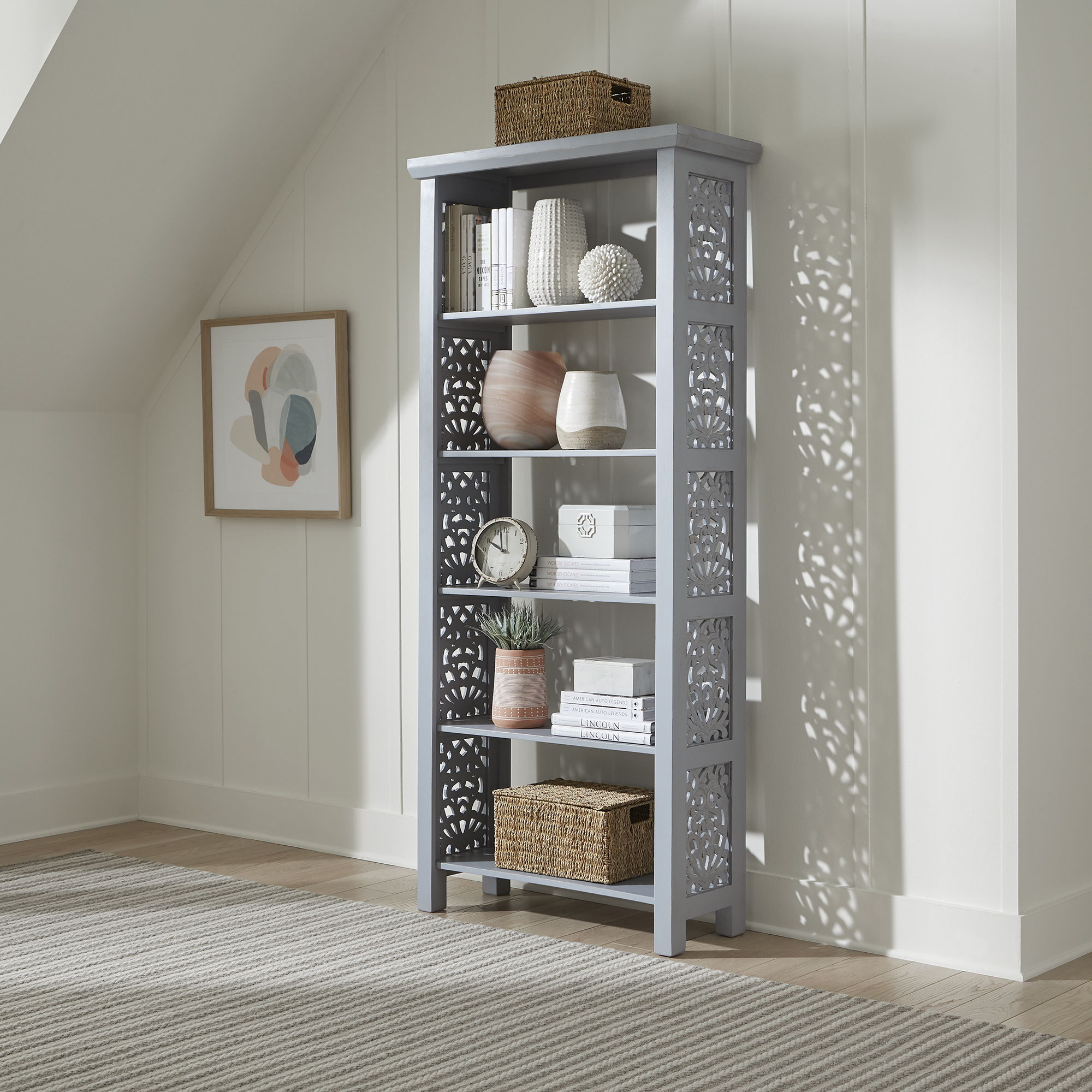 Liberty Furniture Trellis Lane - Accent Bookcase - Grey