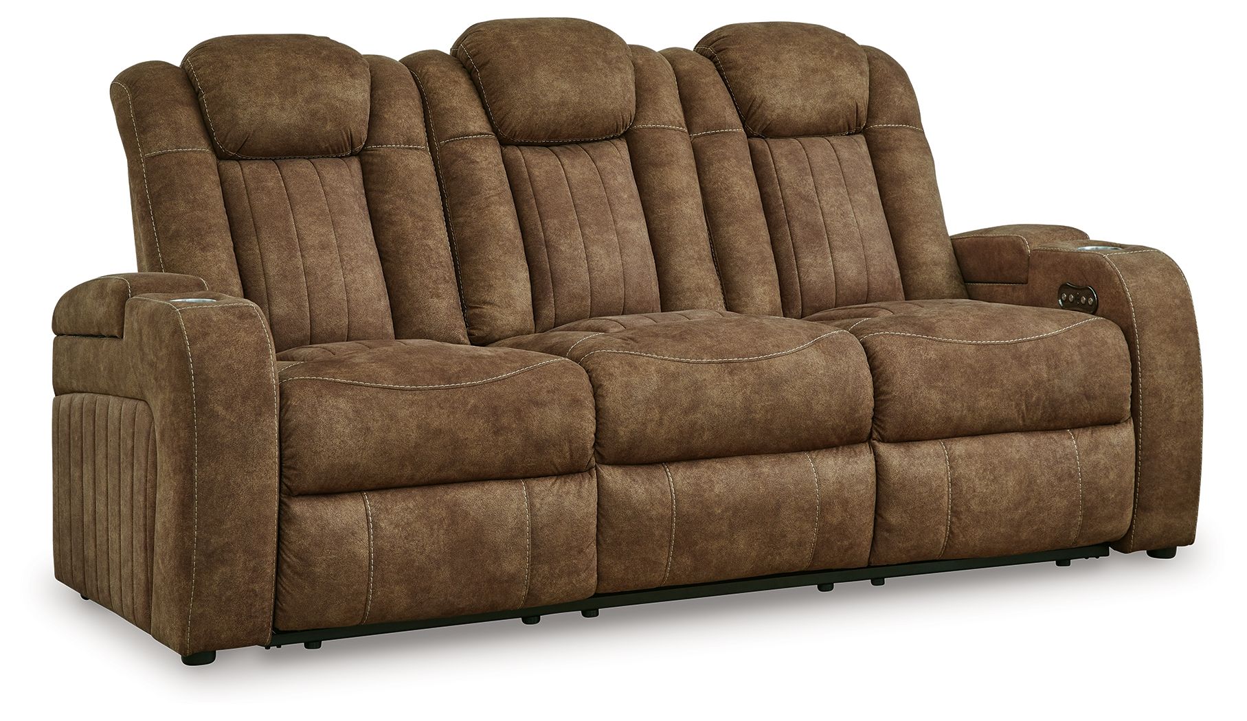 Power Reclining Sofa With Adj Headrest