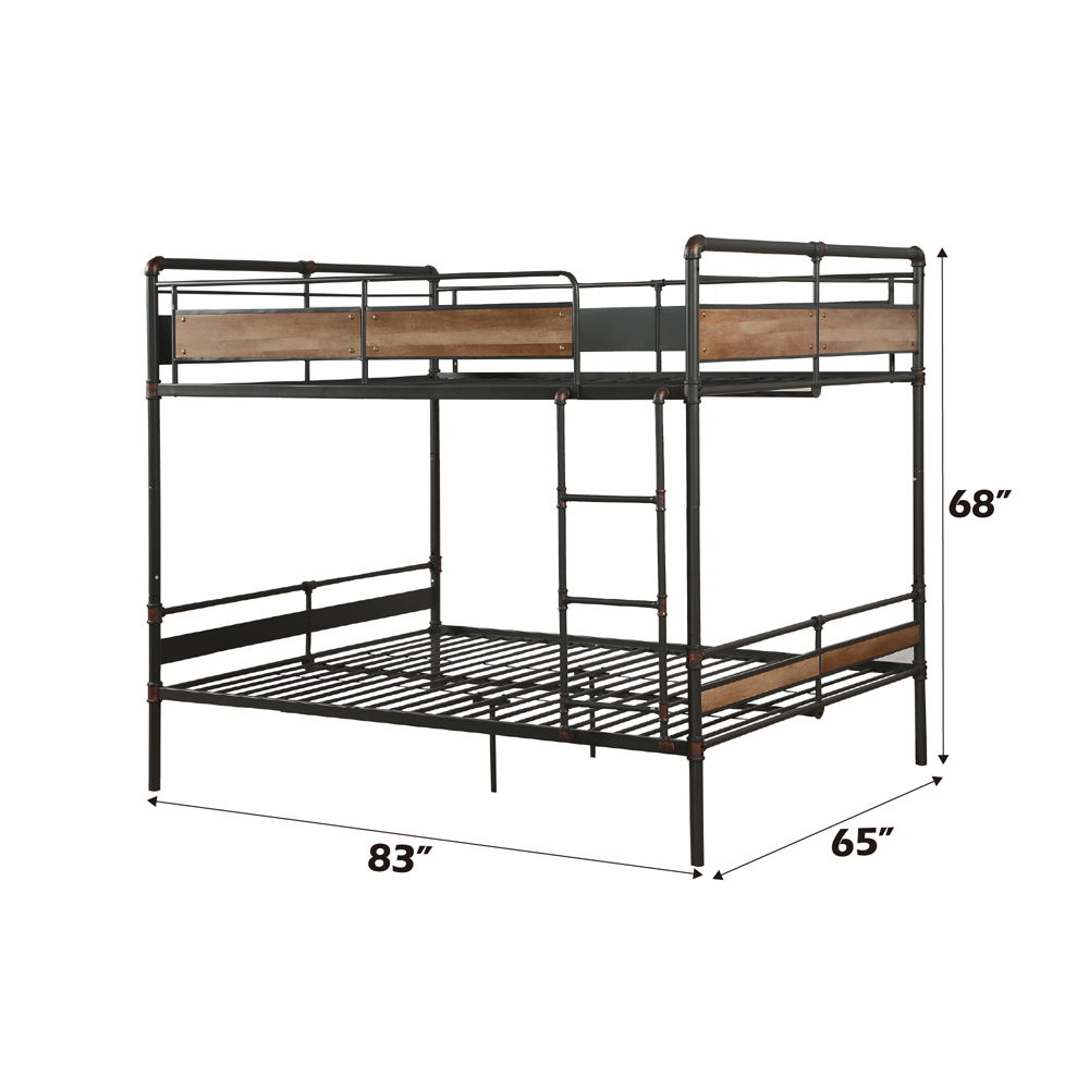 Brantley II - Double Queen Bunk Bed - Sandy Black & Dark Bronze Hand-Brushed, black, view 5